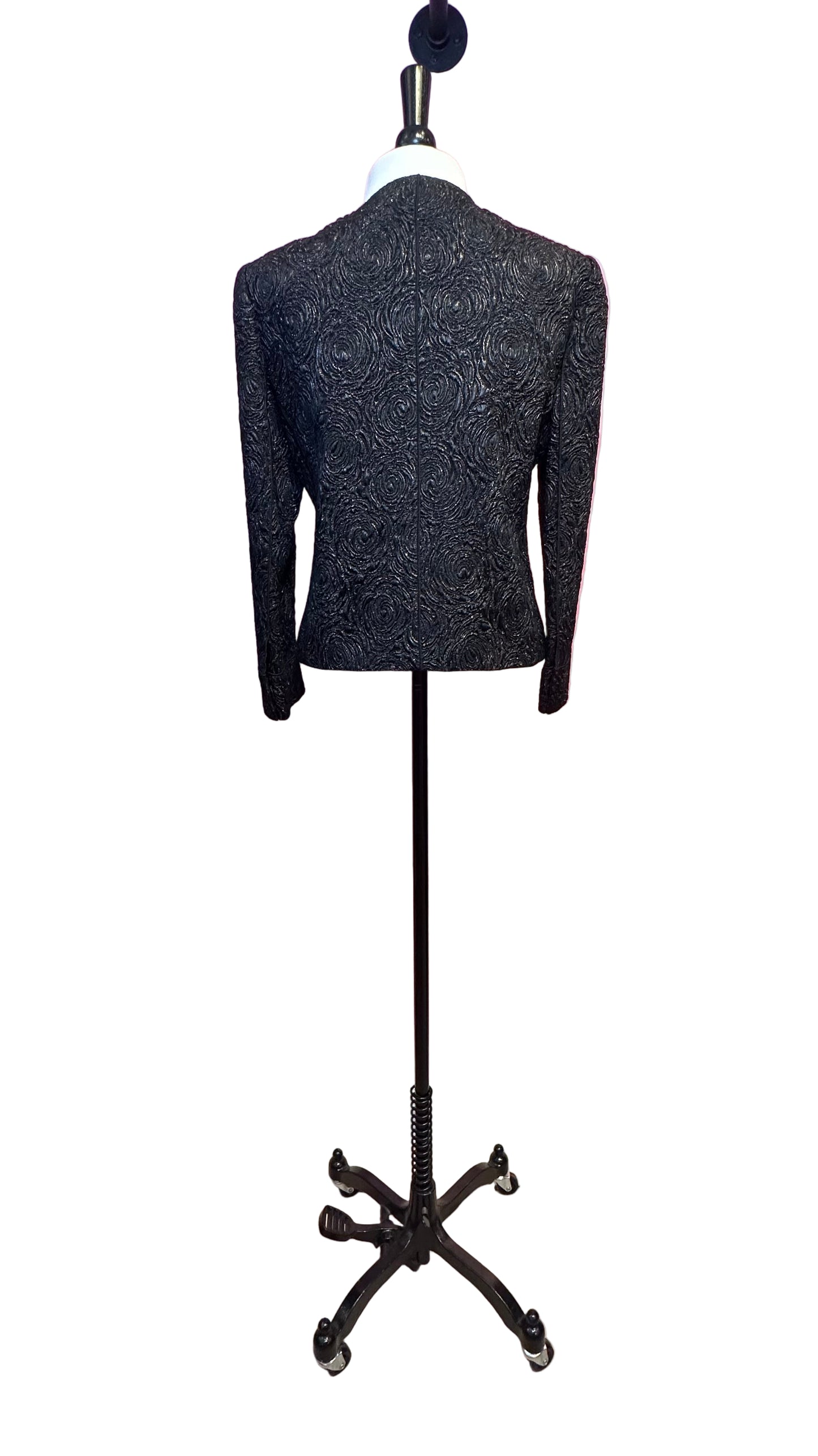 Dolce & Gabbana - Black metallic rosette brocade jacket - 44