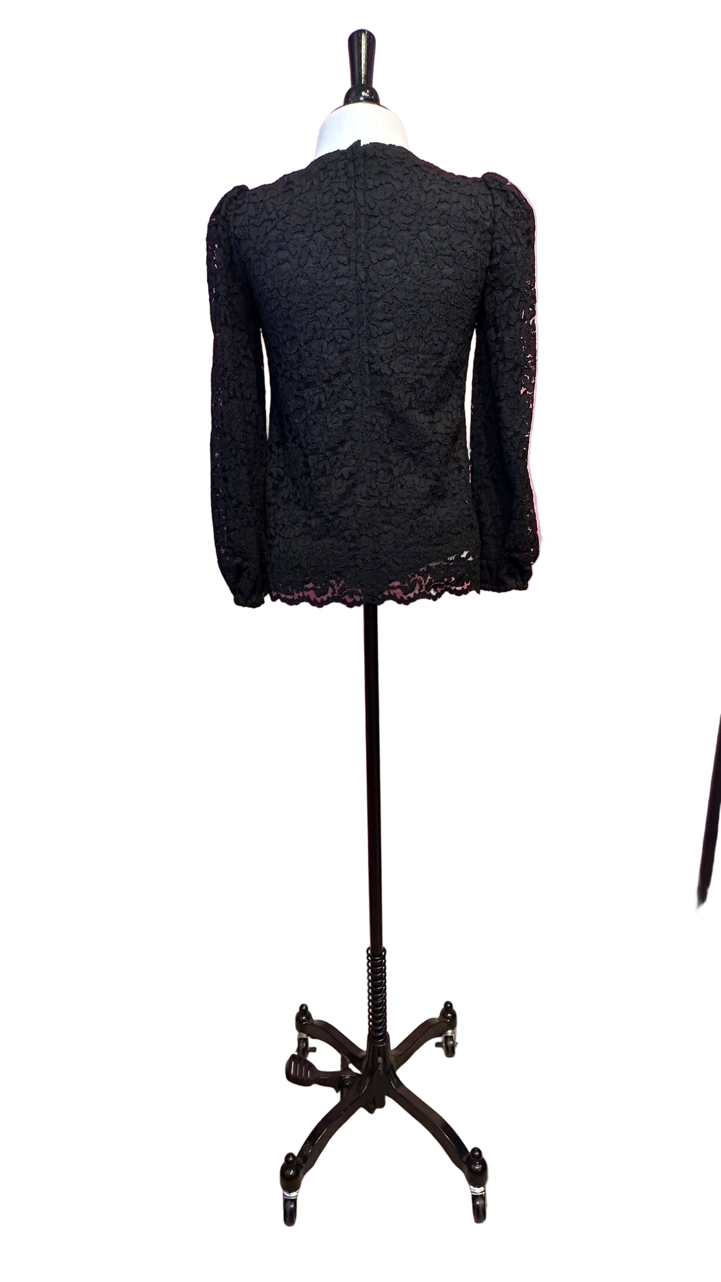 Dolce &Gabbana - Black long sleeve lace top - 36
