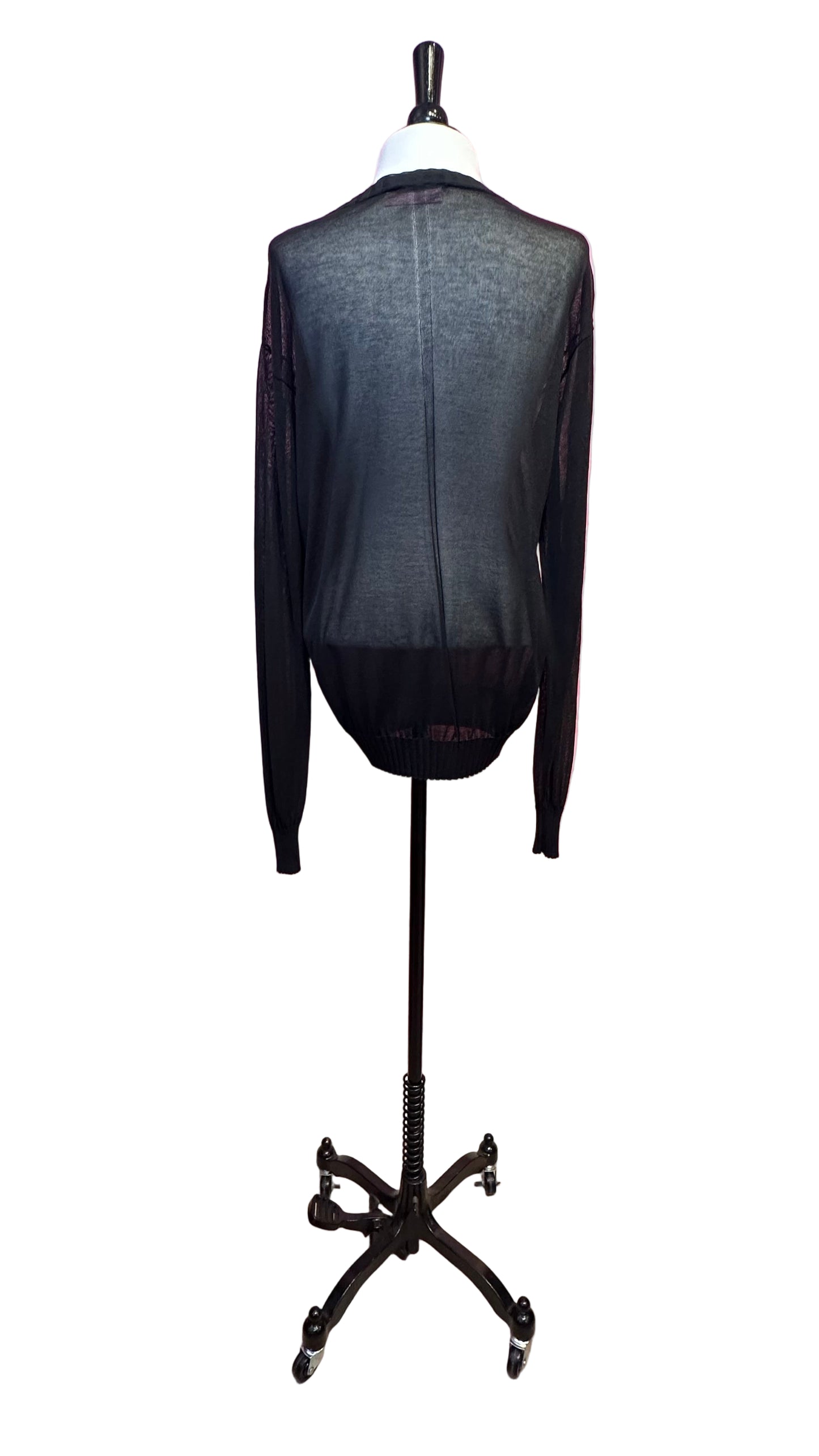 The Row - Black sheer knit - L