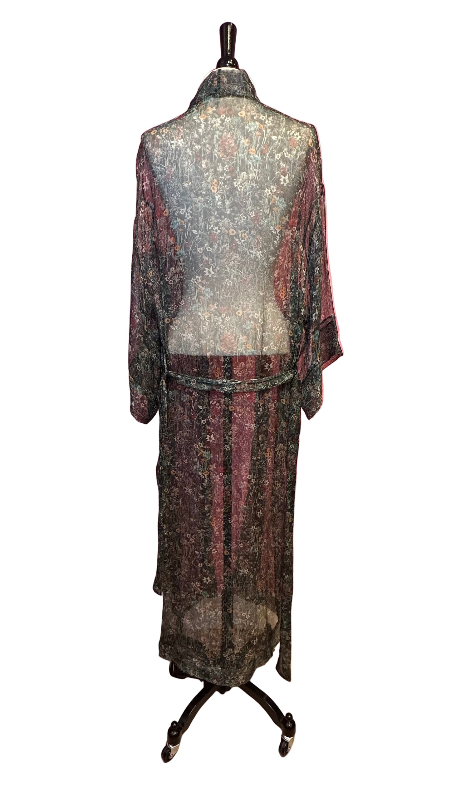 LFrank - Green floral sheer duster