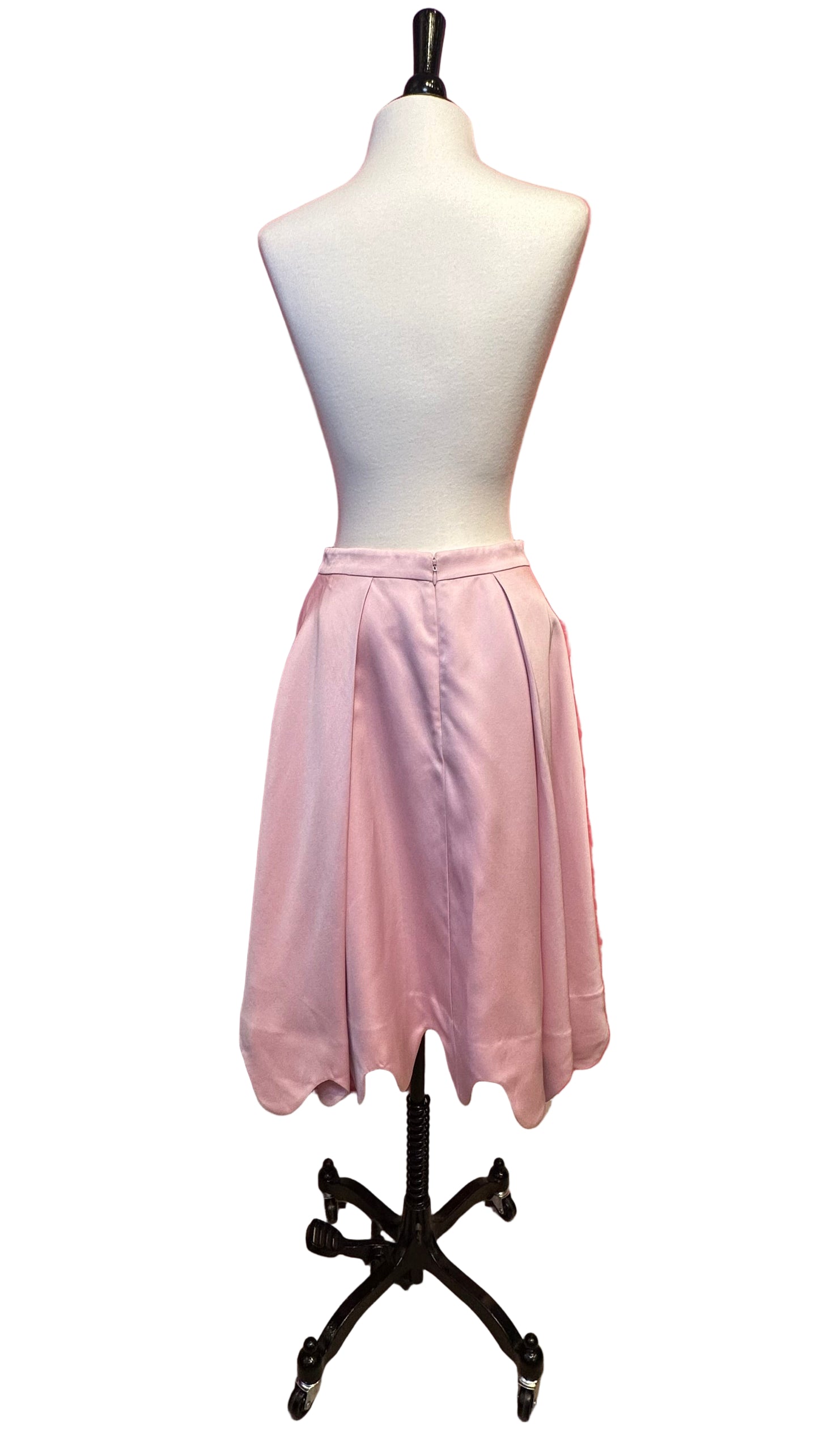 Zac Posen - Ballet pink pleated skirt scalloped hem - 4