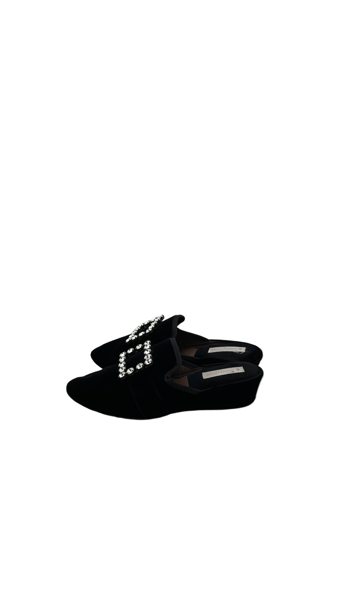 Jacques Levine - Black Velvet Mule - 6.5