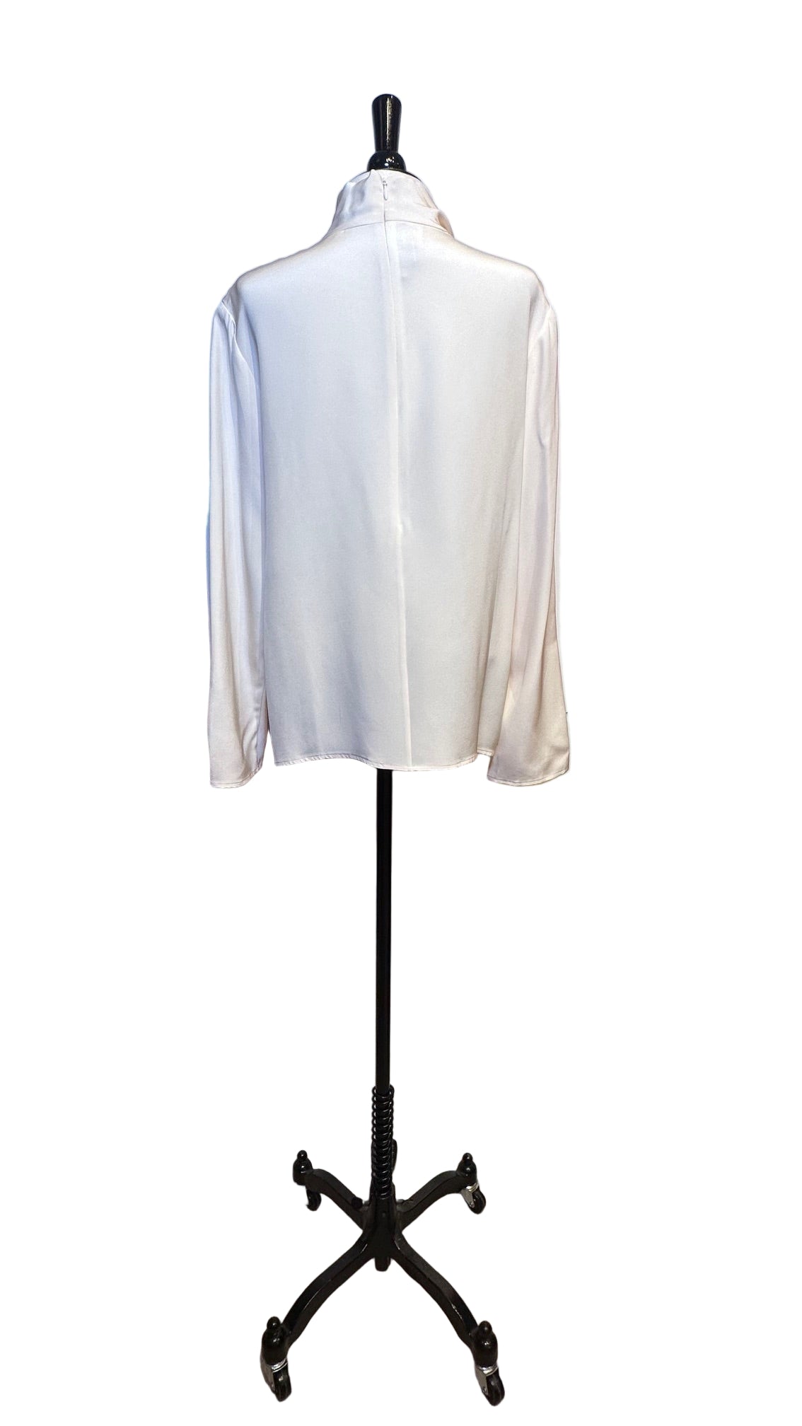 Goat - Cream Silk Tie Neck Blouse - 12