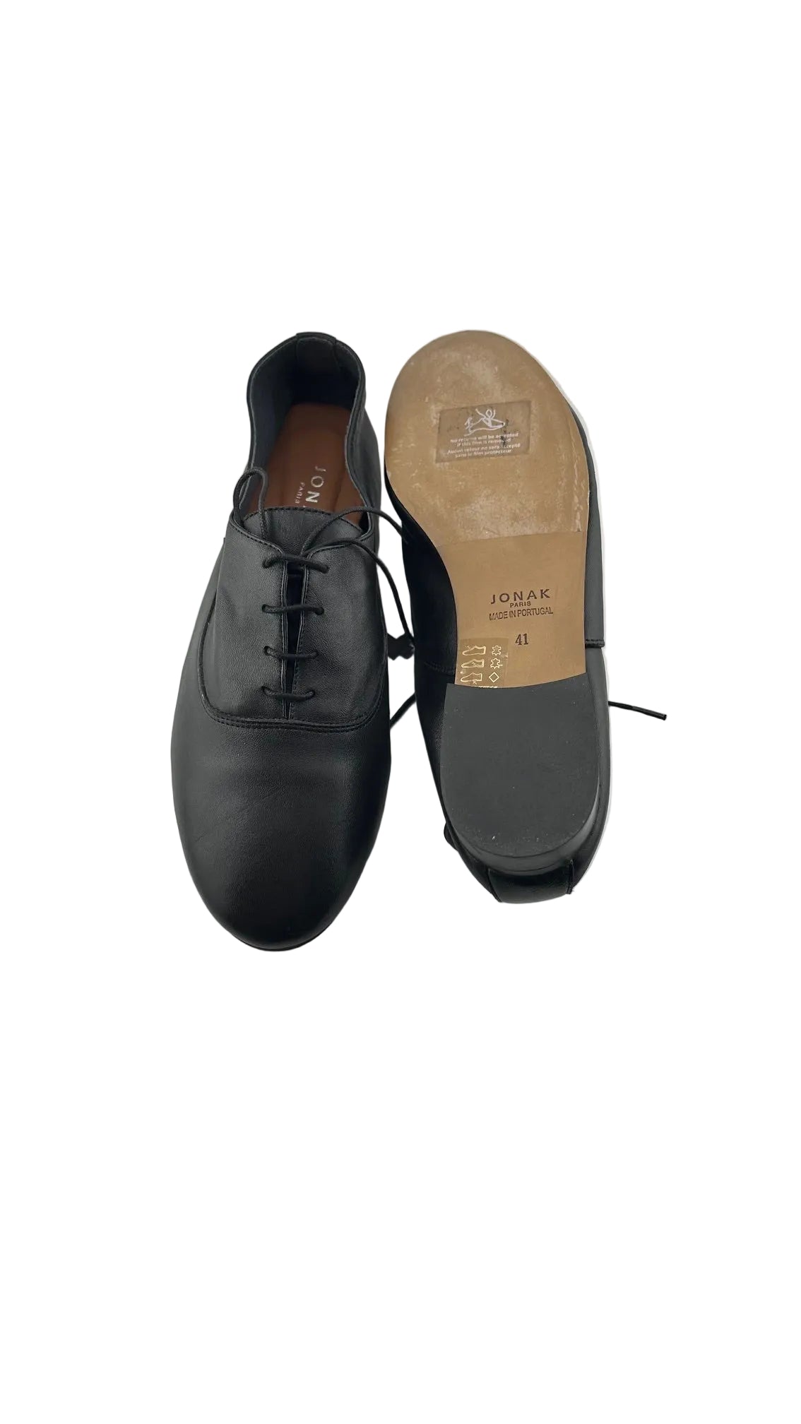 Jonak Paris - Black Leather Oxfords - 41