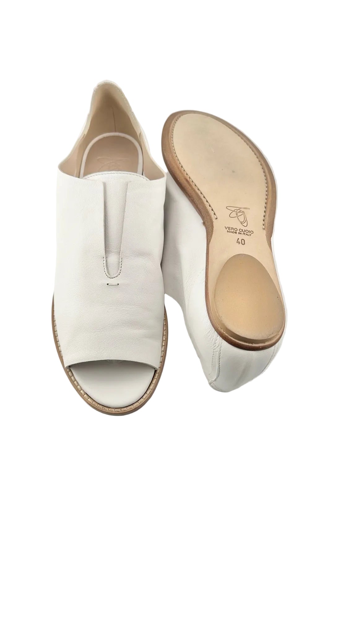 Maria Cornejo - White Leather Glove Flats - 40