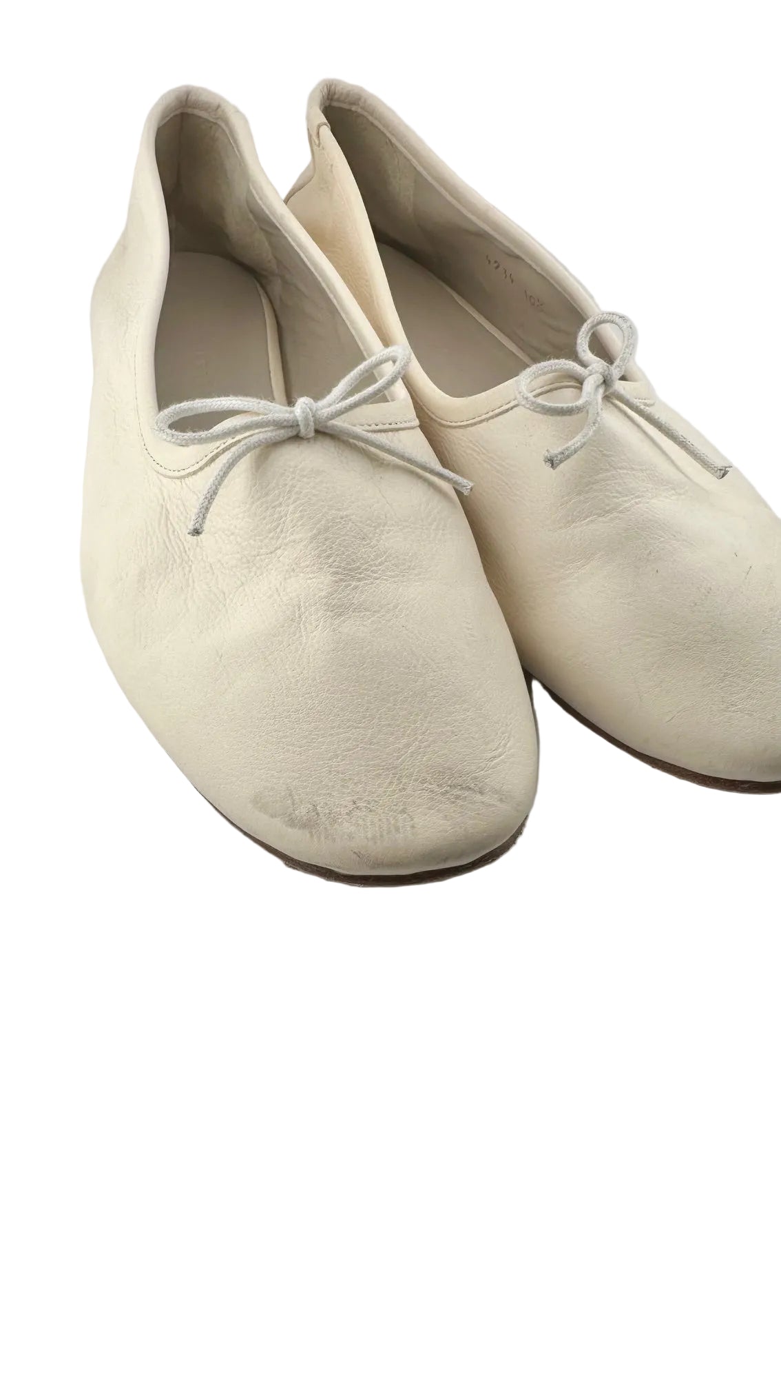 Freda Salvador - White Leather Flats - 40.5