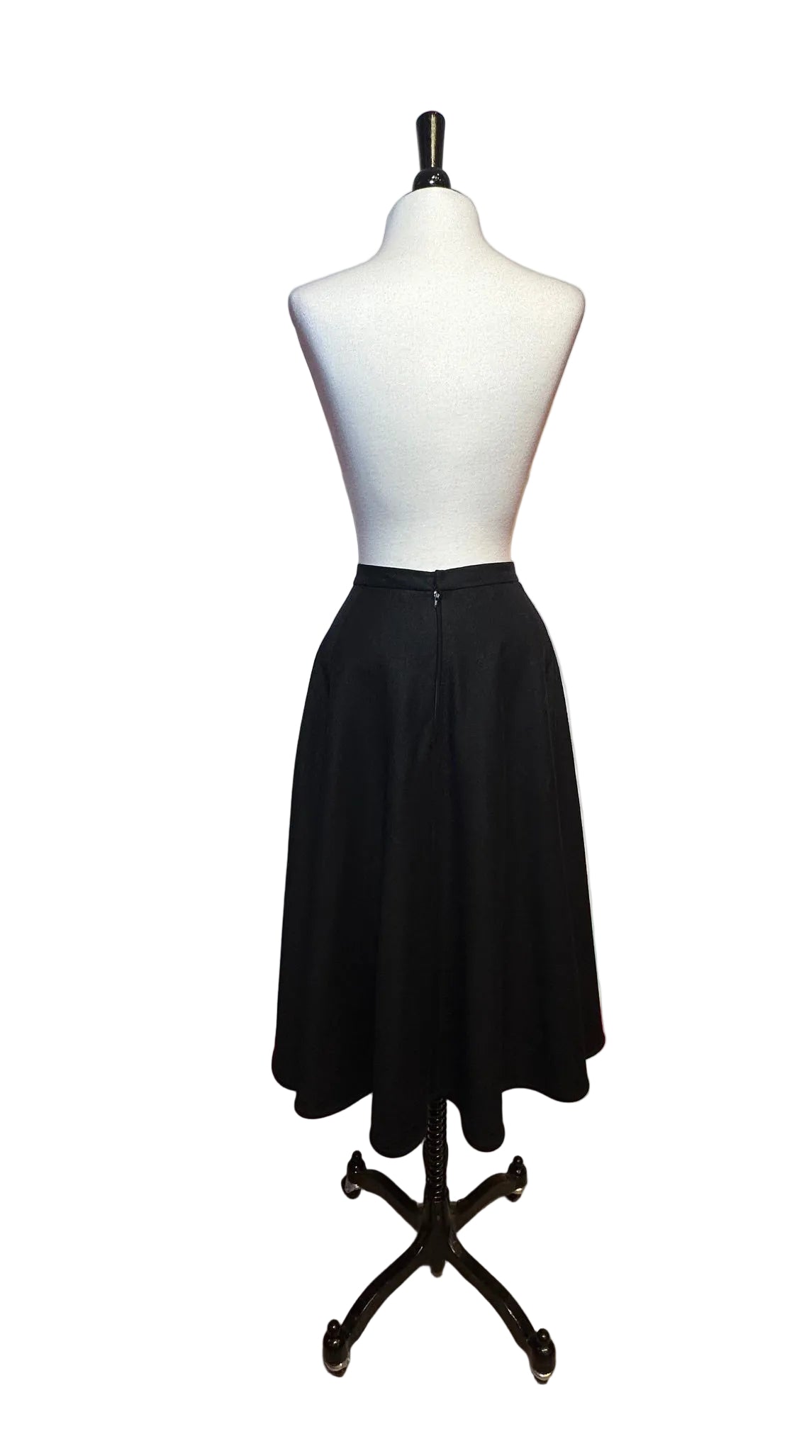 Valentino - Black Wool Circle Skirt - 25W