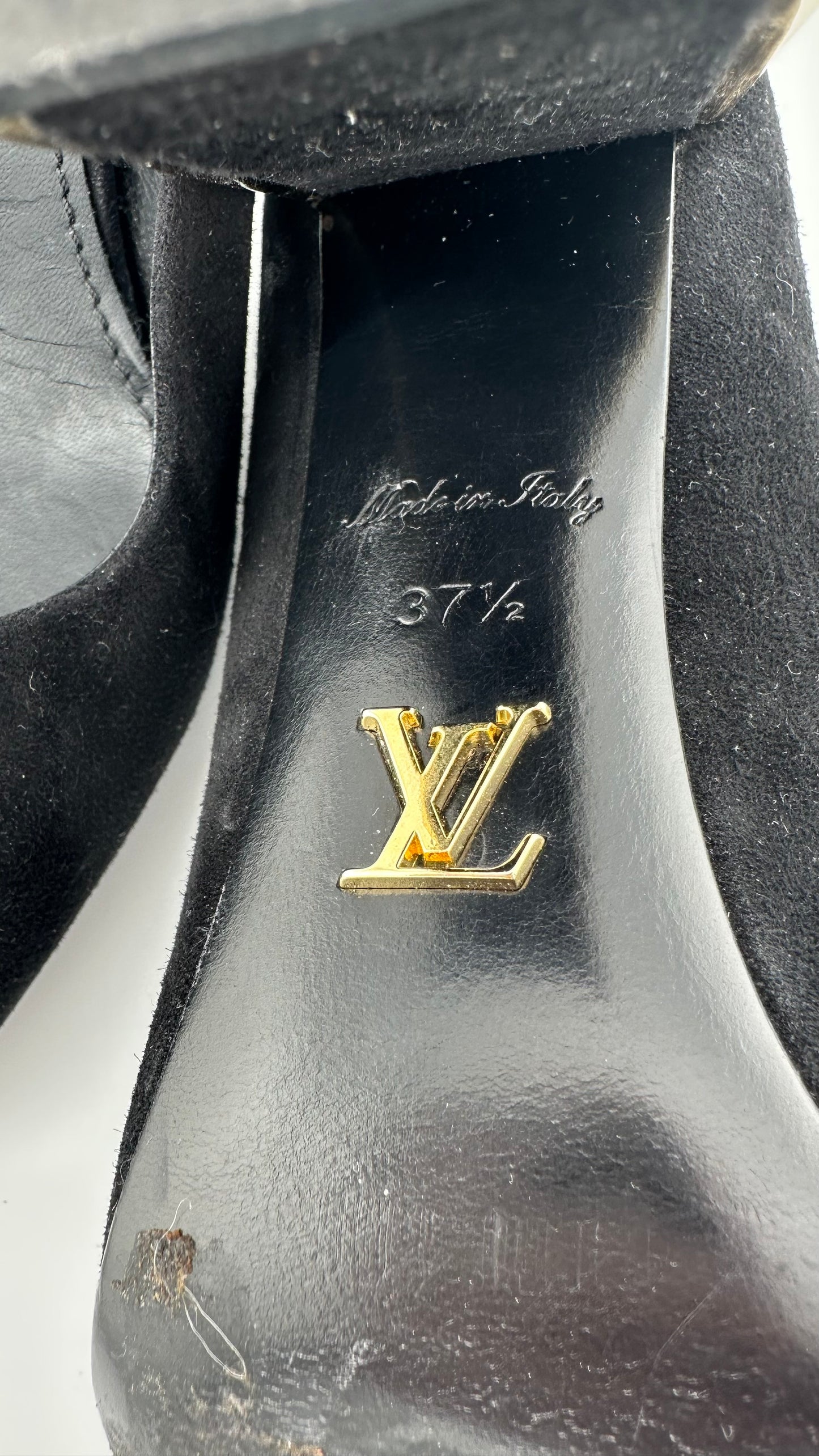 Louis Vuitton - Black Suede Heels - 37.5