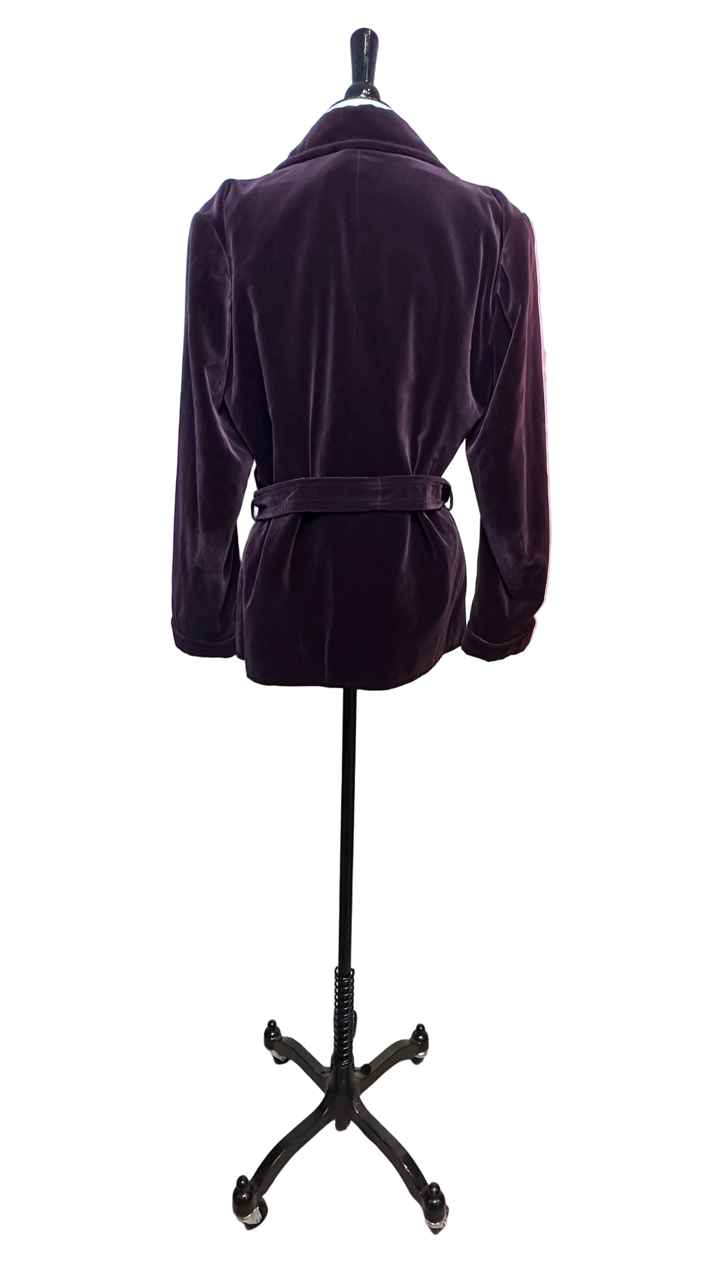Yves Saint Laurent - Rive Gauche Plum Velvet Jacket - Small