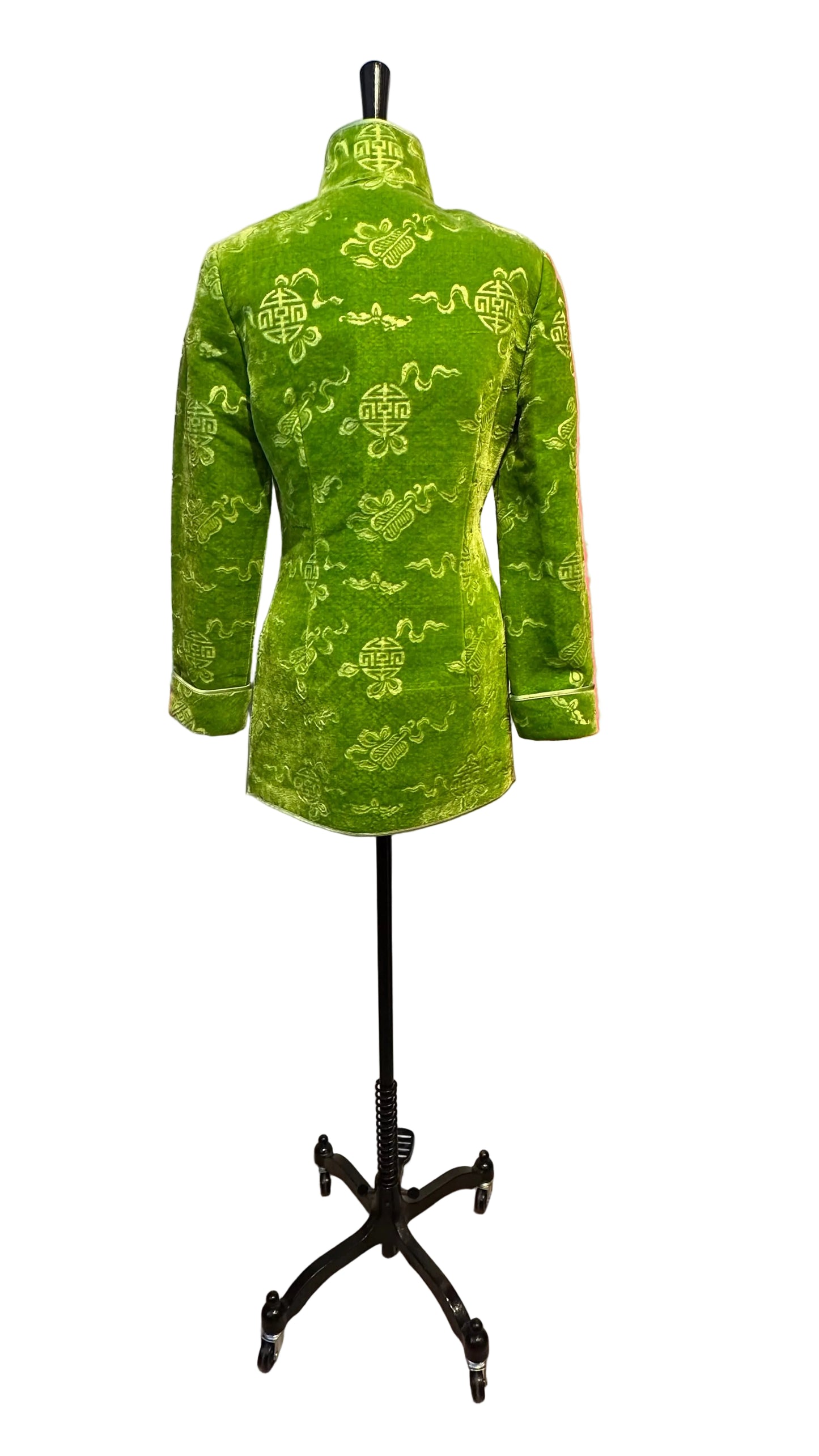 Shanghai Tang - Green Plush Velvet Jacket - Small