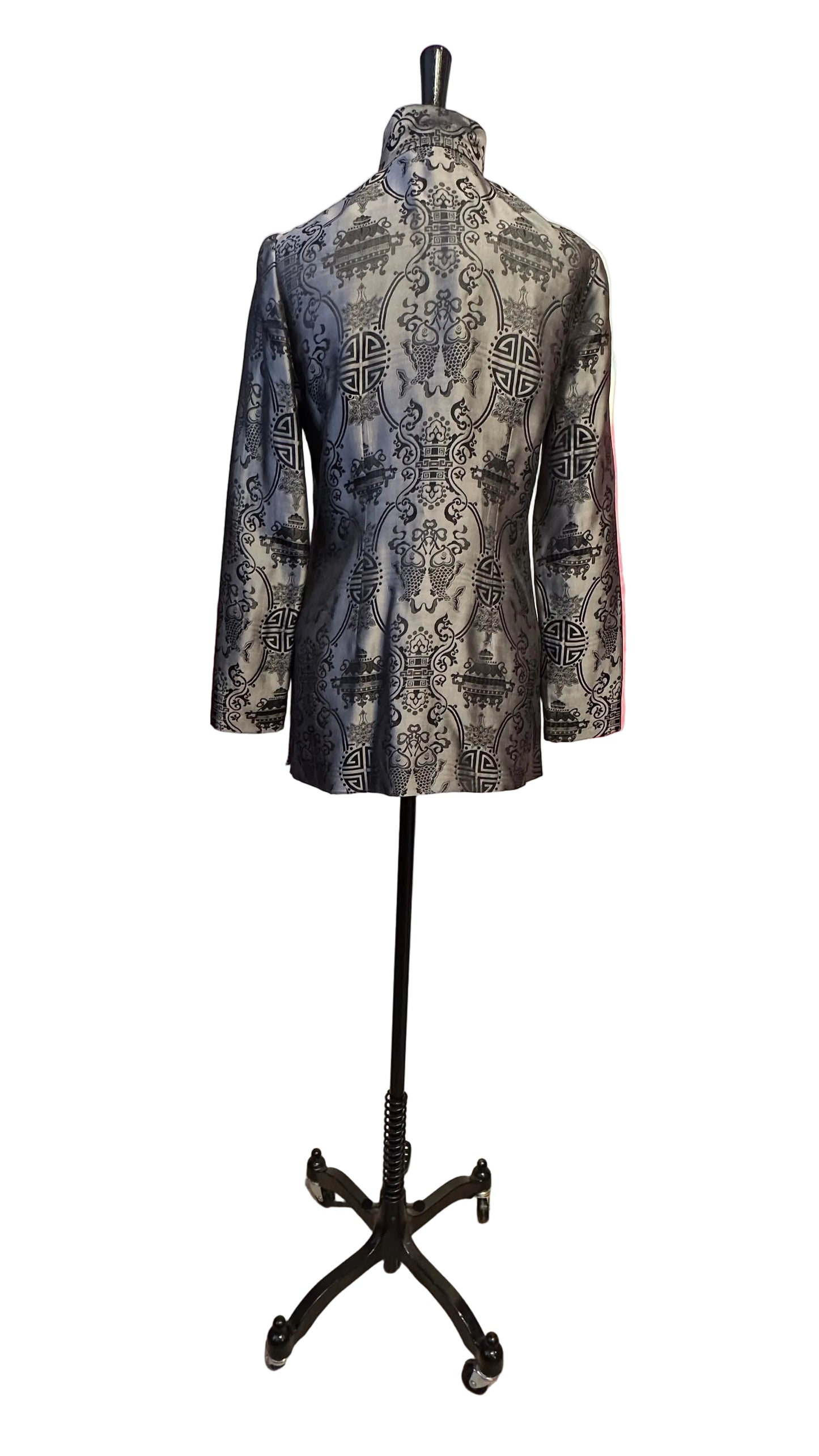 Shangtai Tang - Vintage Gray Silk Shirt - Small