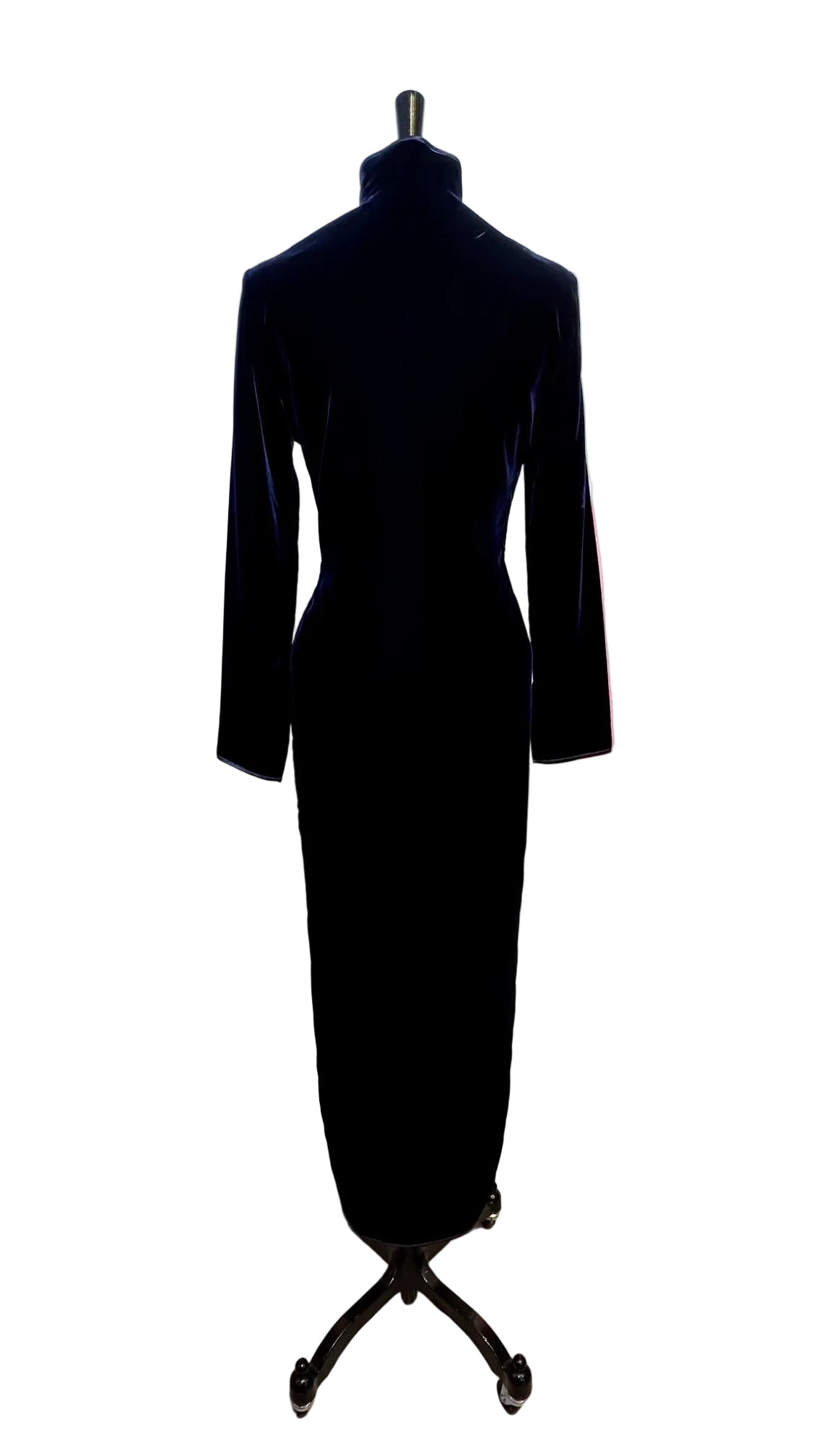 Shanghai Tang - Purple Silk Velvet Dress - Small