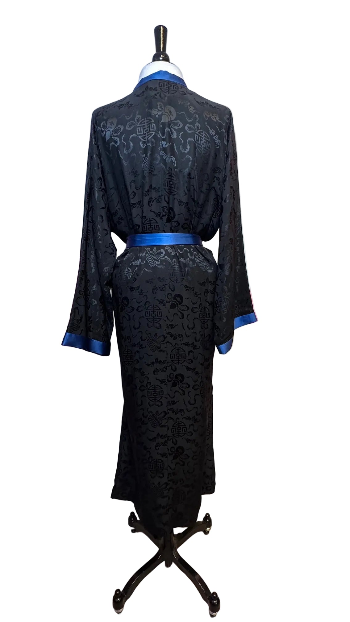 Shanghai Tang - Black Blue Silk Robe
