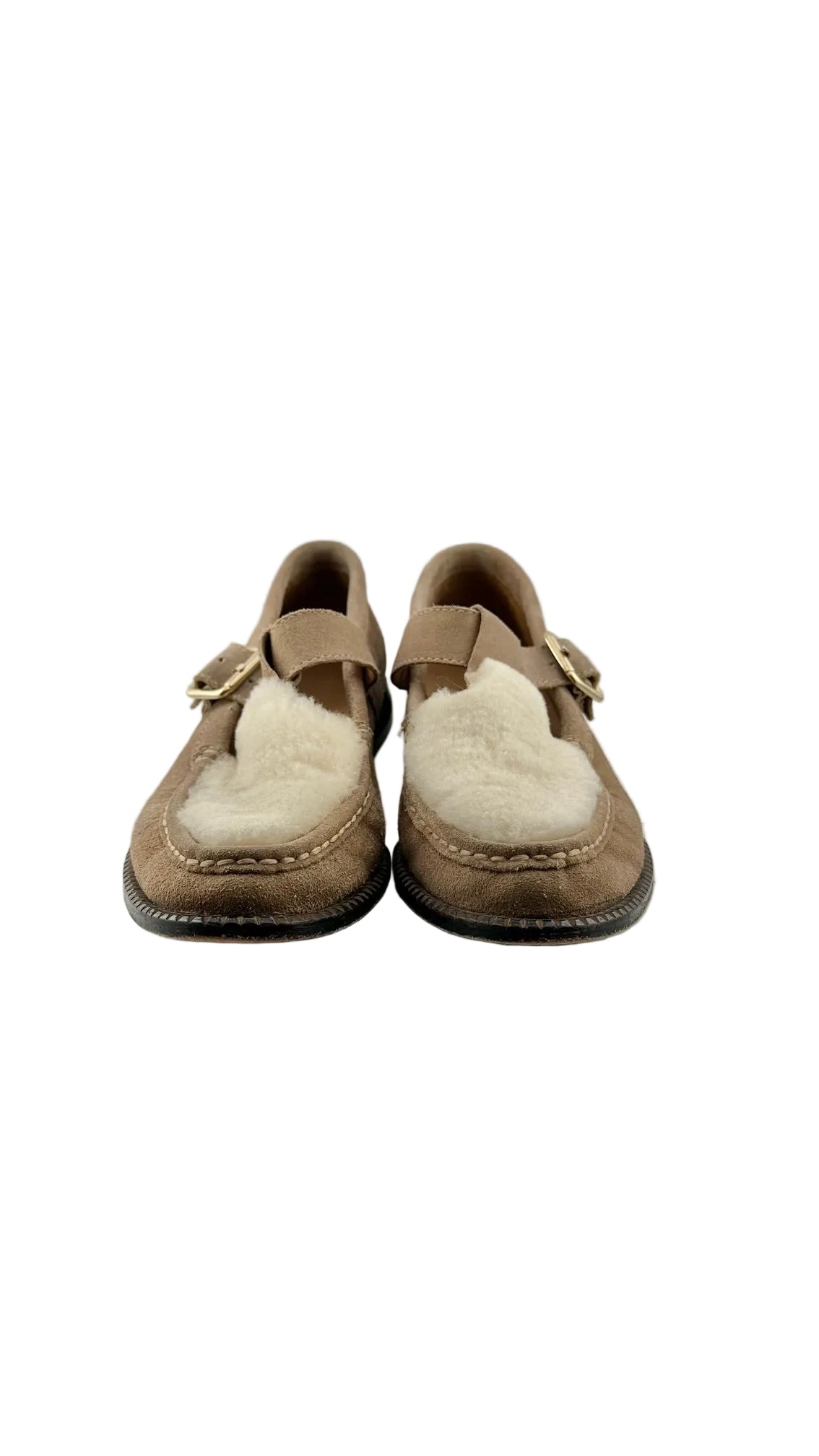 Freda Salvador - Beige Shearling Loafers - 40
