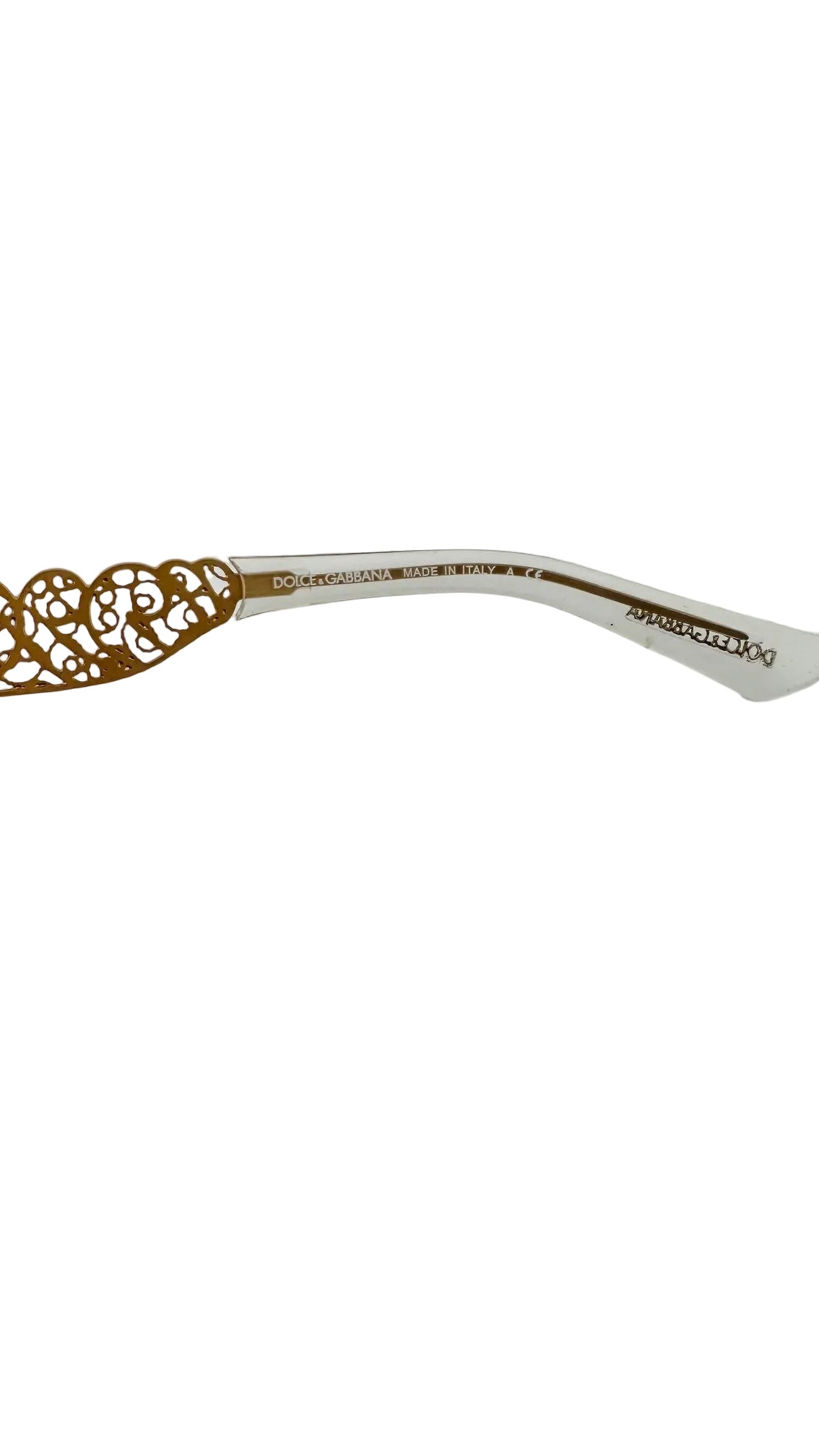DOLCE & GABBANA - Gold Metal Lace Sunglasses
