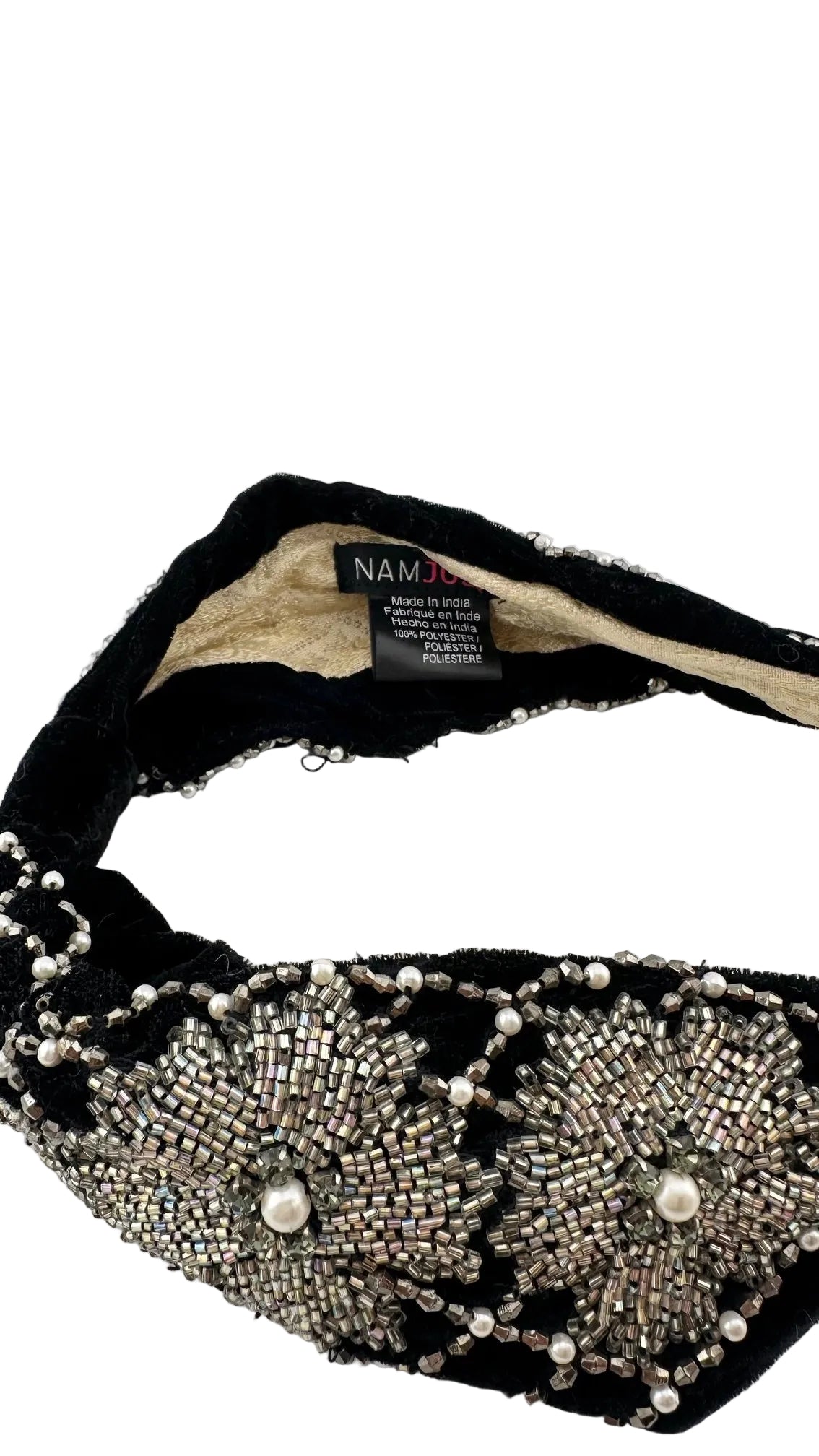NAMJOSH - Beaded Velvet Headband