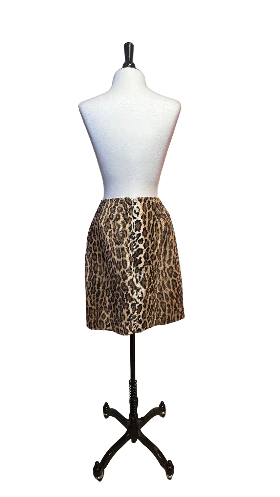 Oscar De La Renta - Vintage Faux Cheetah Skirt - 4