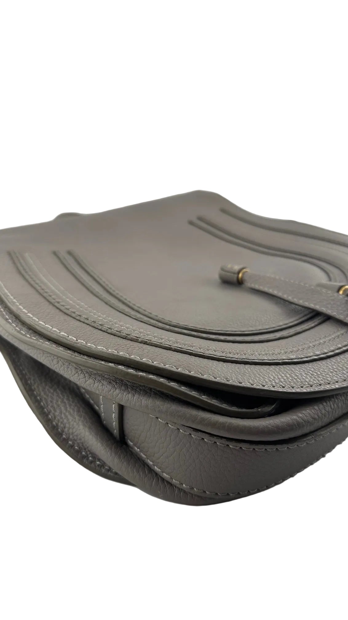 Chloe - Gray Satchel Crossbody Large