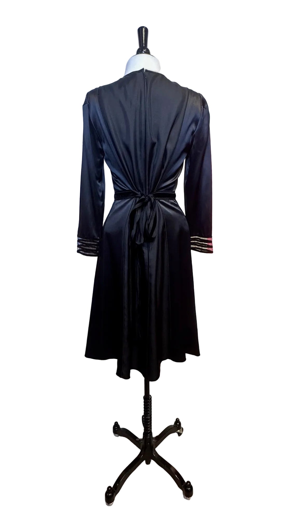 MARC JACOBS - Silk Black Sequin Long Sleeve Dress - 6