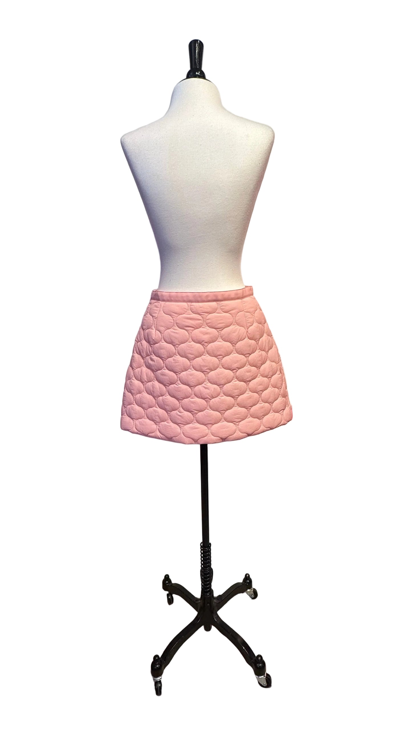 Sandy Liang - Peach Quilted Miniskirt - 6