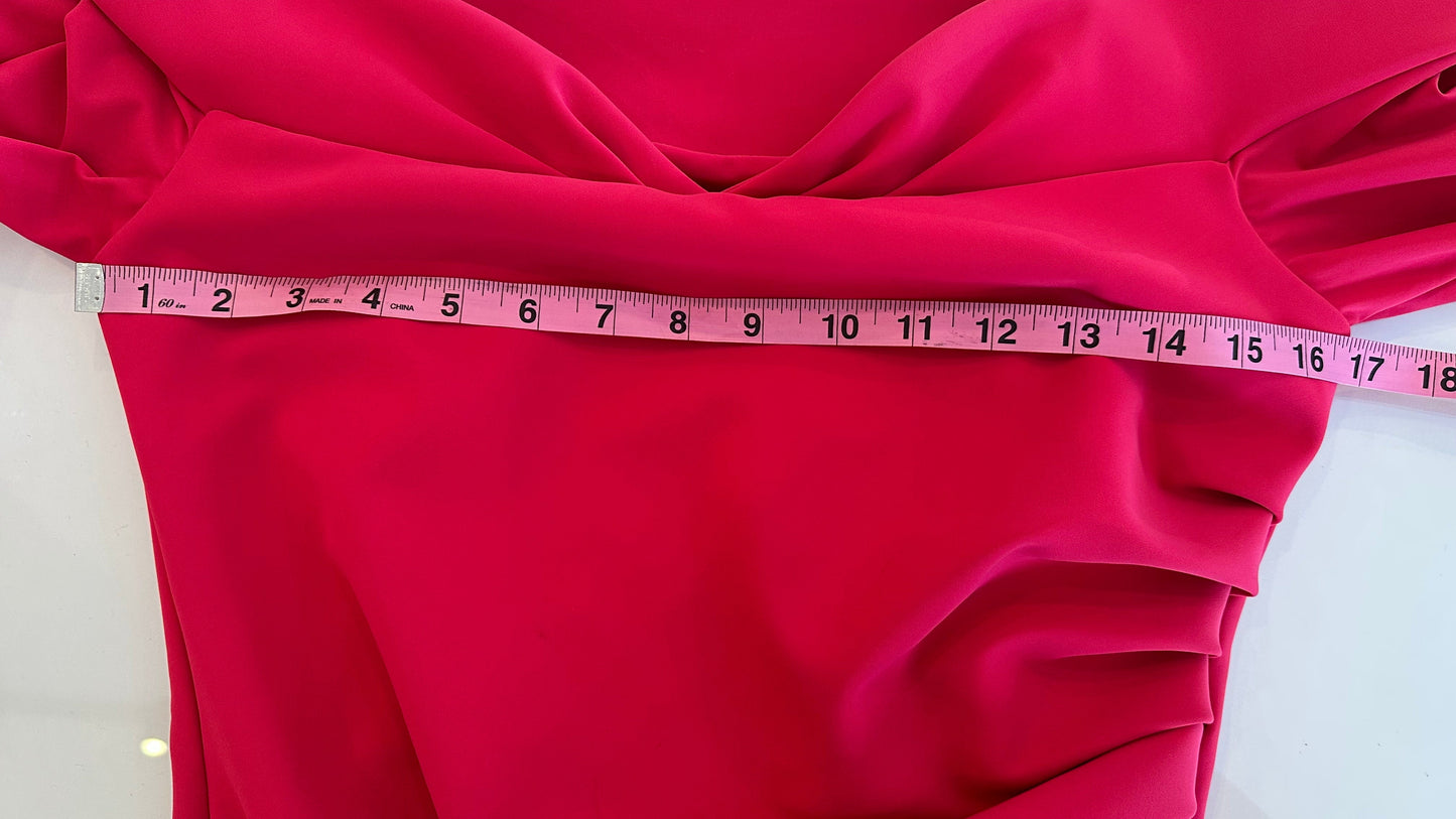CHIARA BONI - Rose Pink Off-Shoulder Ruched Top - 44