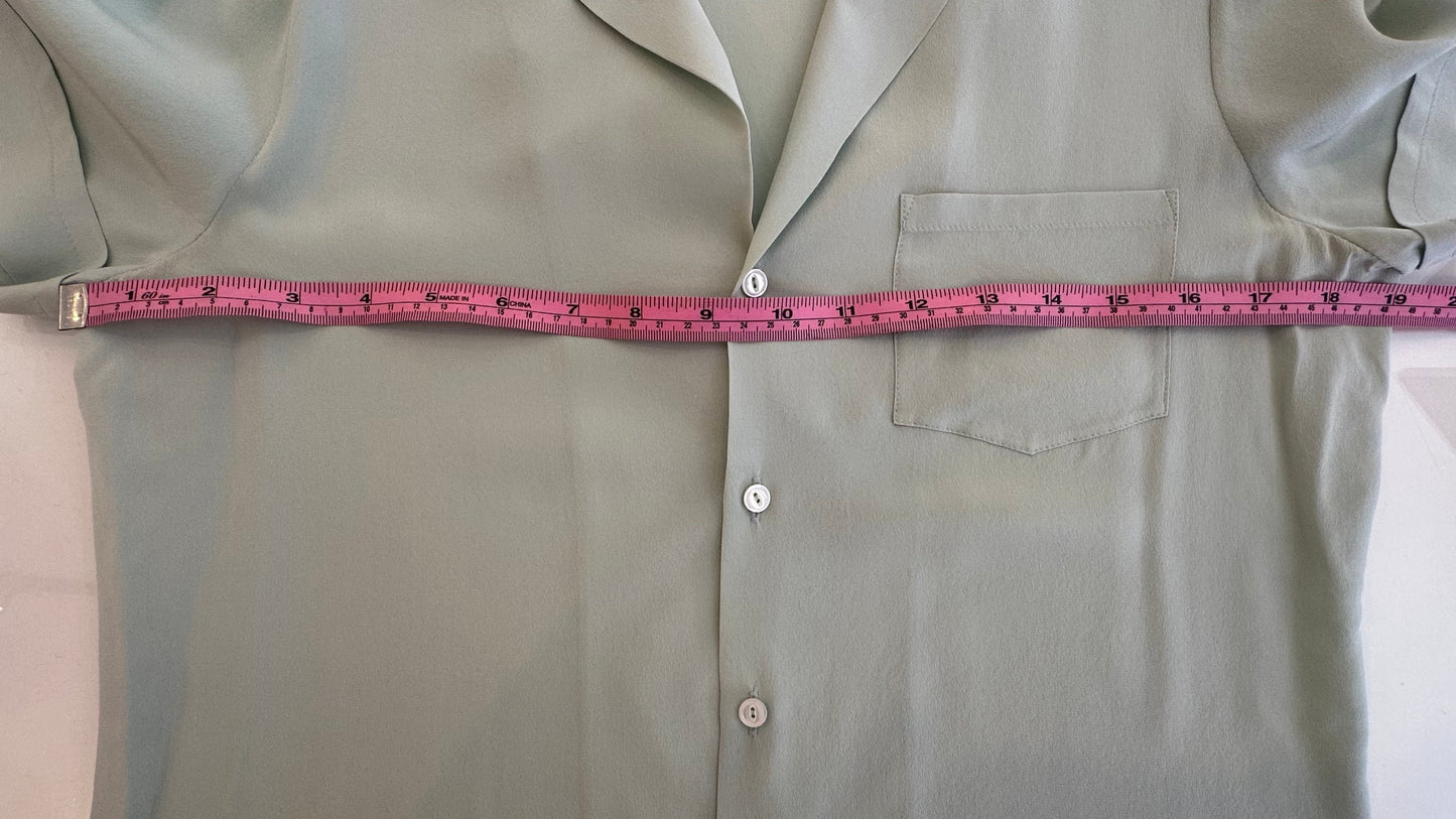Ralph Lauren Purple Label - Mint Silk Short Sleeve Top - 0