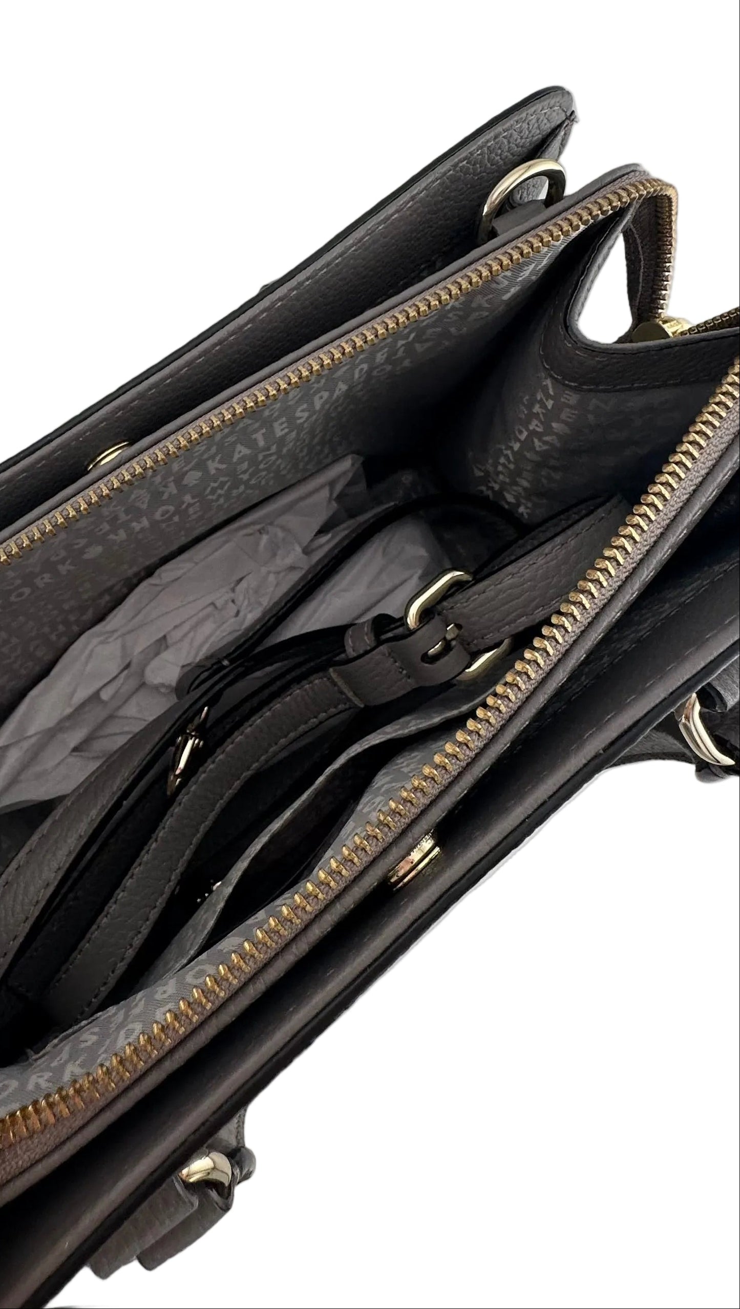 kate spade new york - Lise Gray Satchel with Crossbody Strap
