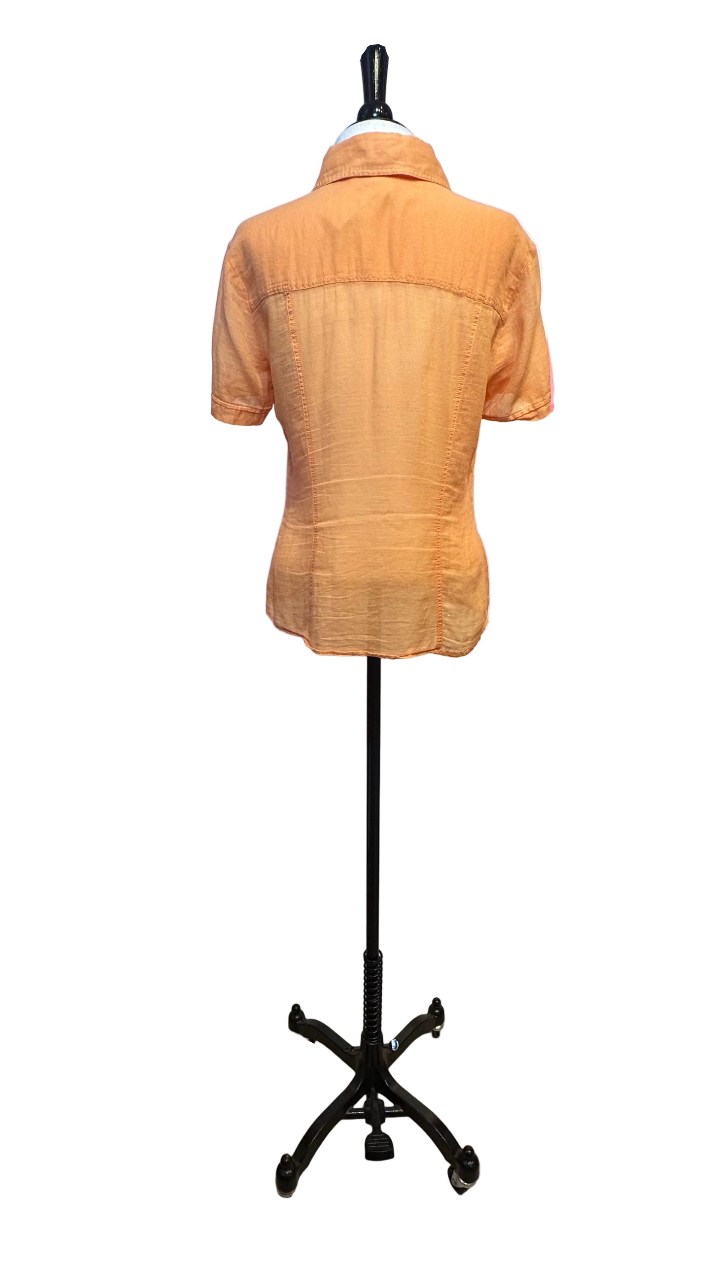 DOLCE & GABBANA - Orange Short Sleeve Utility Top - Medium