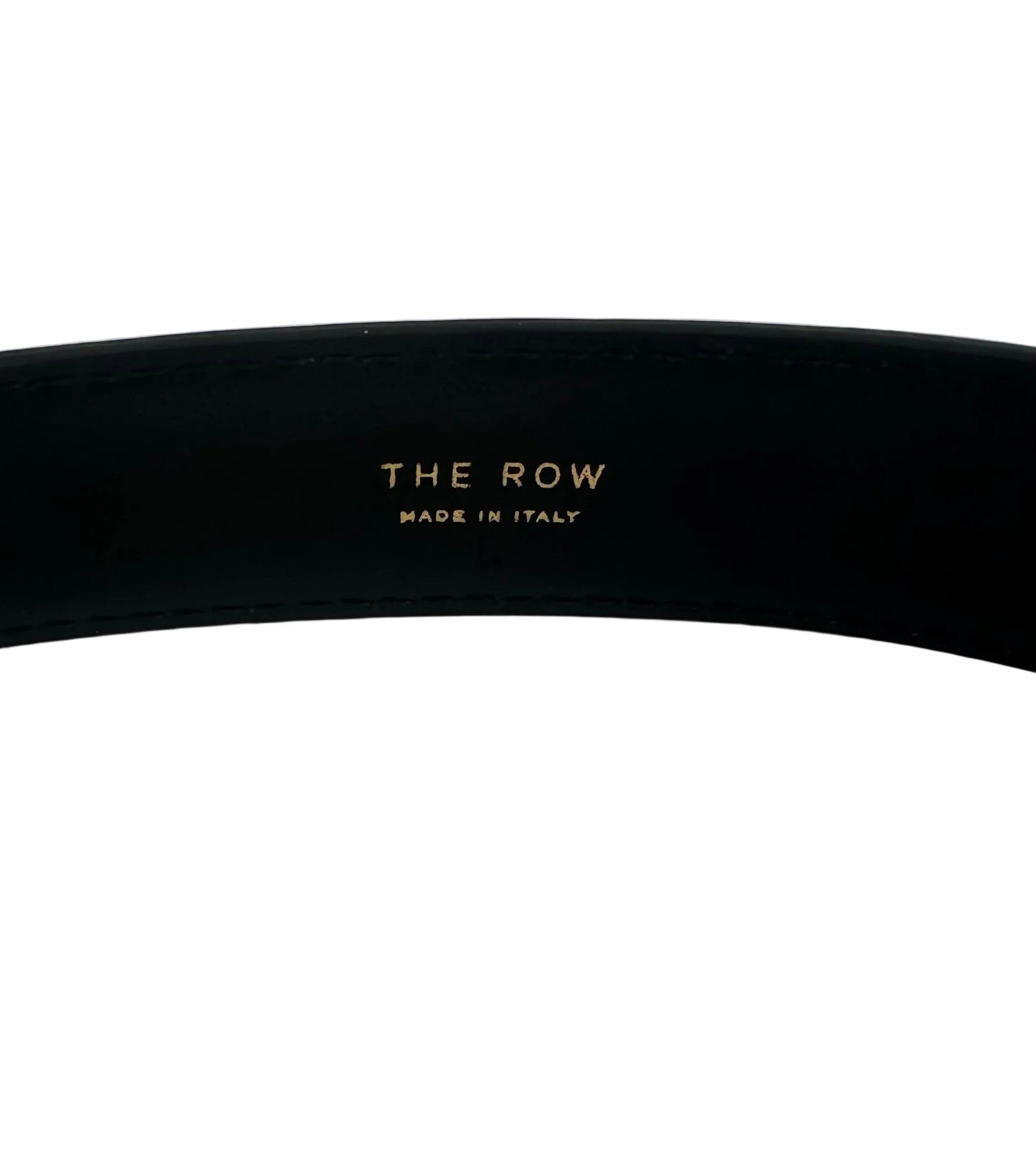 The Row - Classic Black Leather Belt - L