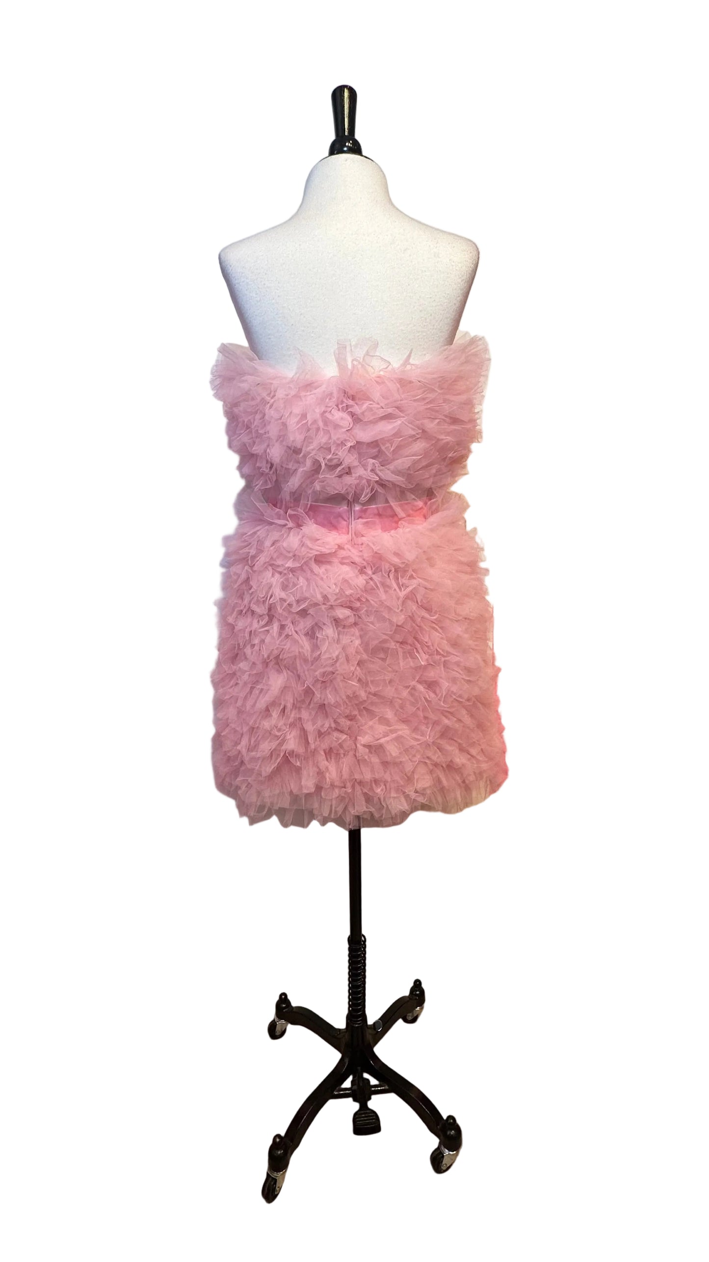 Zac Posen - Wicked x Zac Posen - Blossom Pink Textured Tulle Mini Dress - 6
