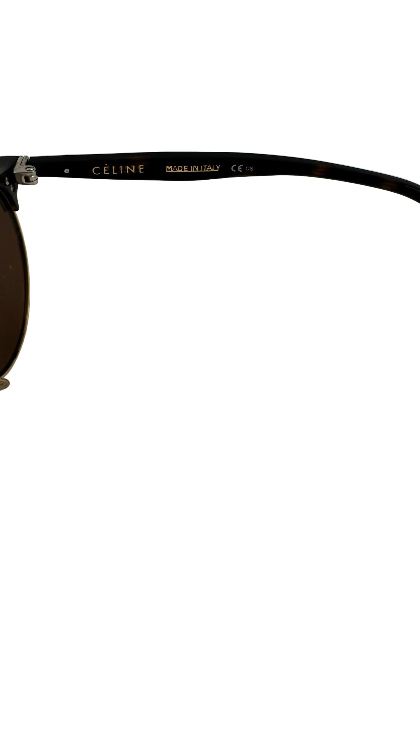 CELINE - Round Panto Gold and Tortoiseshell Sunglasses - CL41429