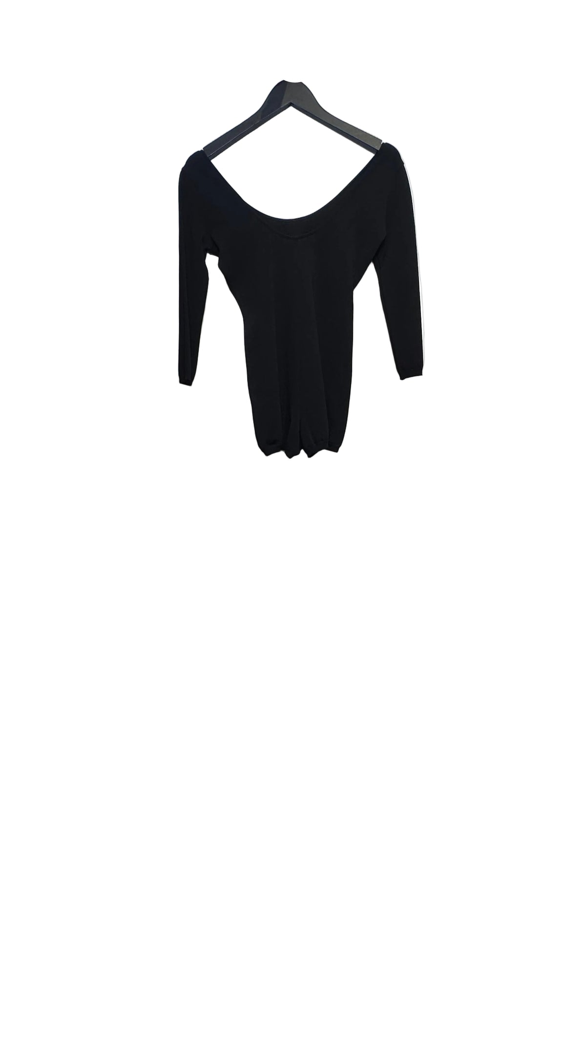 VALENTINO - Vintage Black Scoop Neck Leotard - Medium