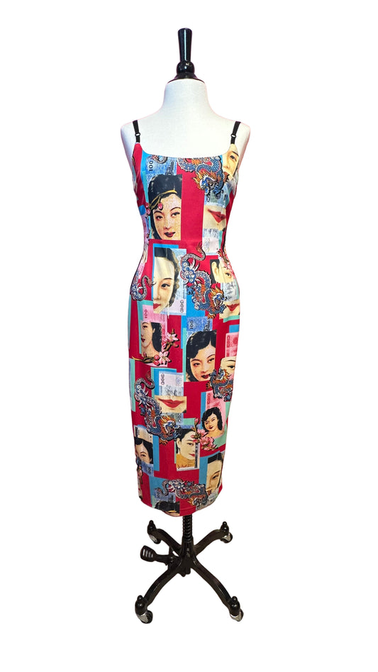 Dolce & Gabbana - Red blue Asian print sleeveless - S