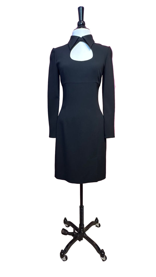 Dolce & Gabbana - Black long sleeve keyhole collared dress - 40