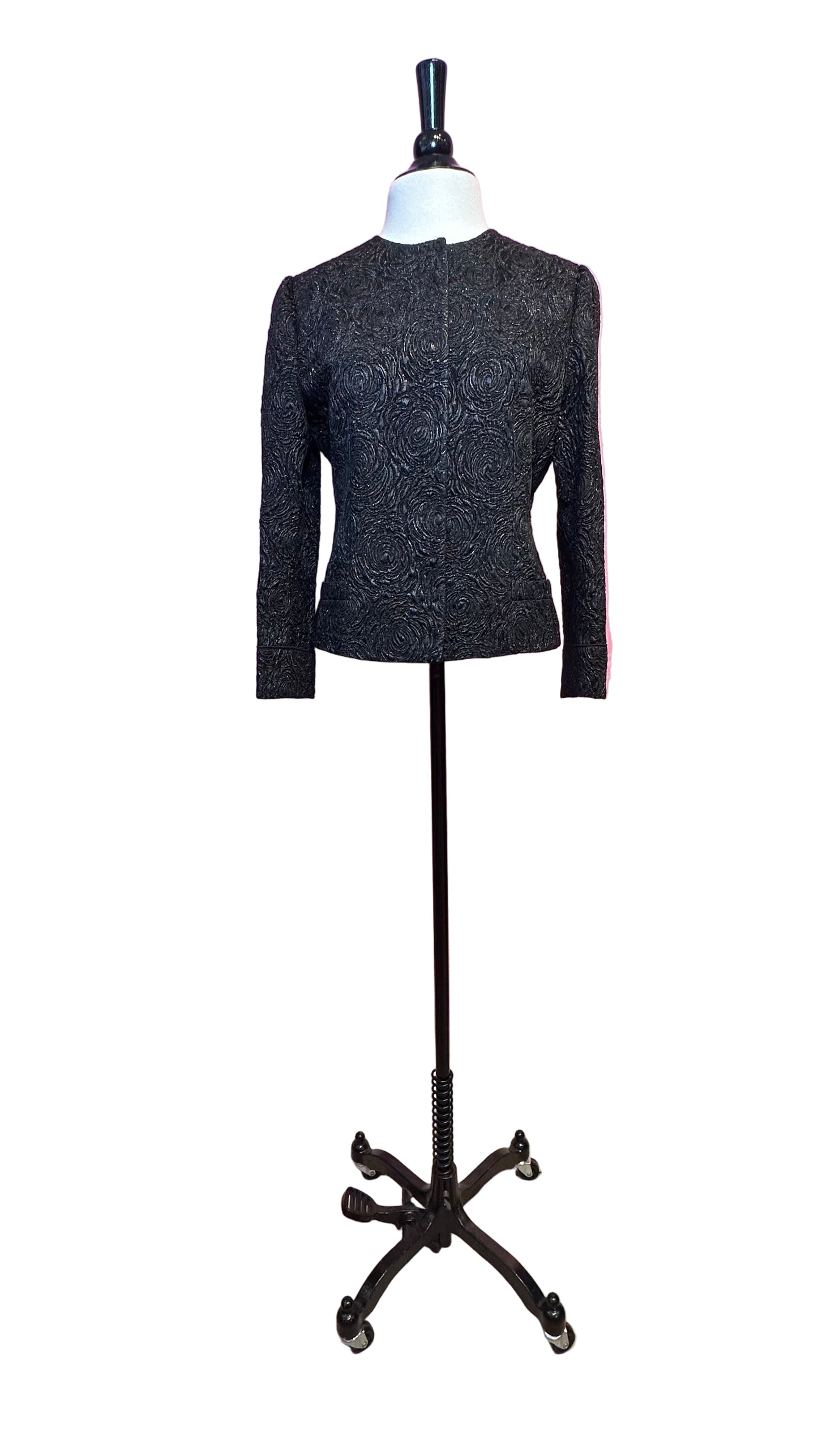 Dolce & Gabbana - Black metallic rosette brocade jacket - 44