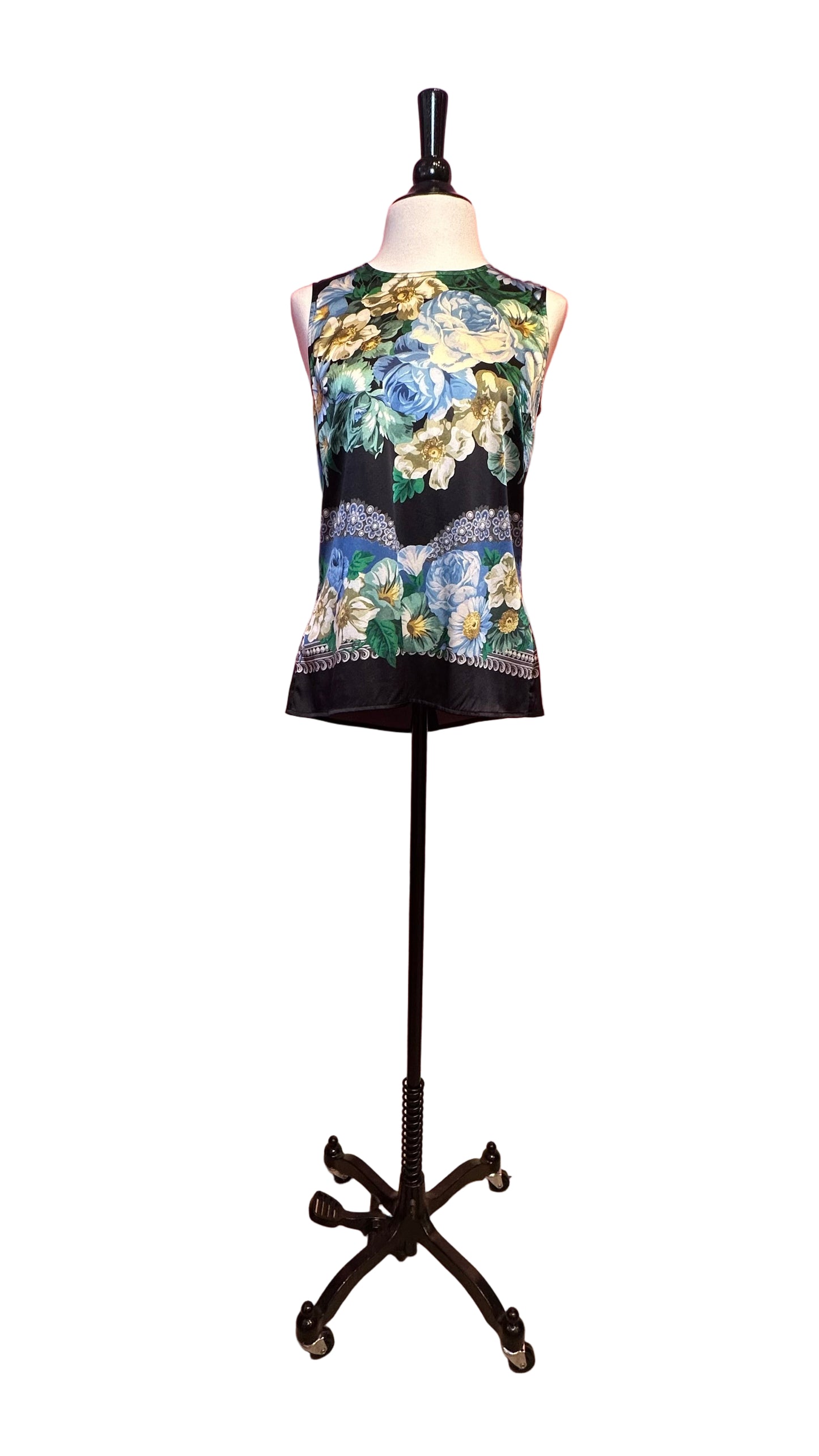 Dolce & Gabbana - Blue green floral sleeveless top - 38