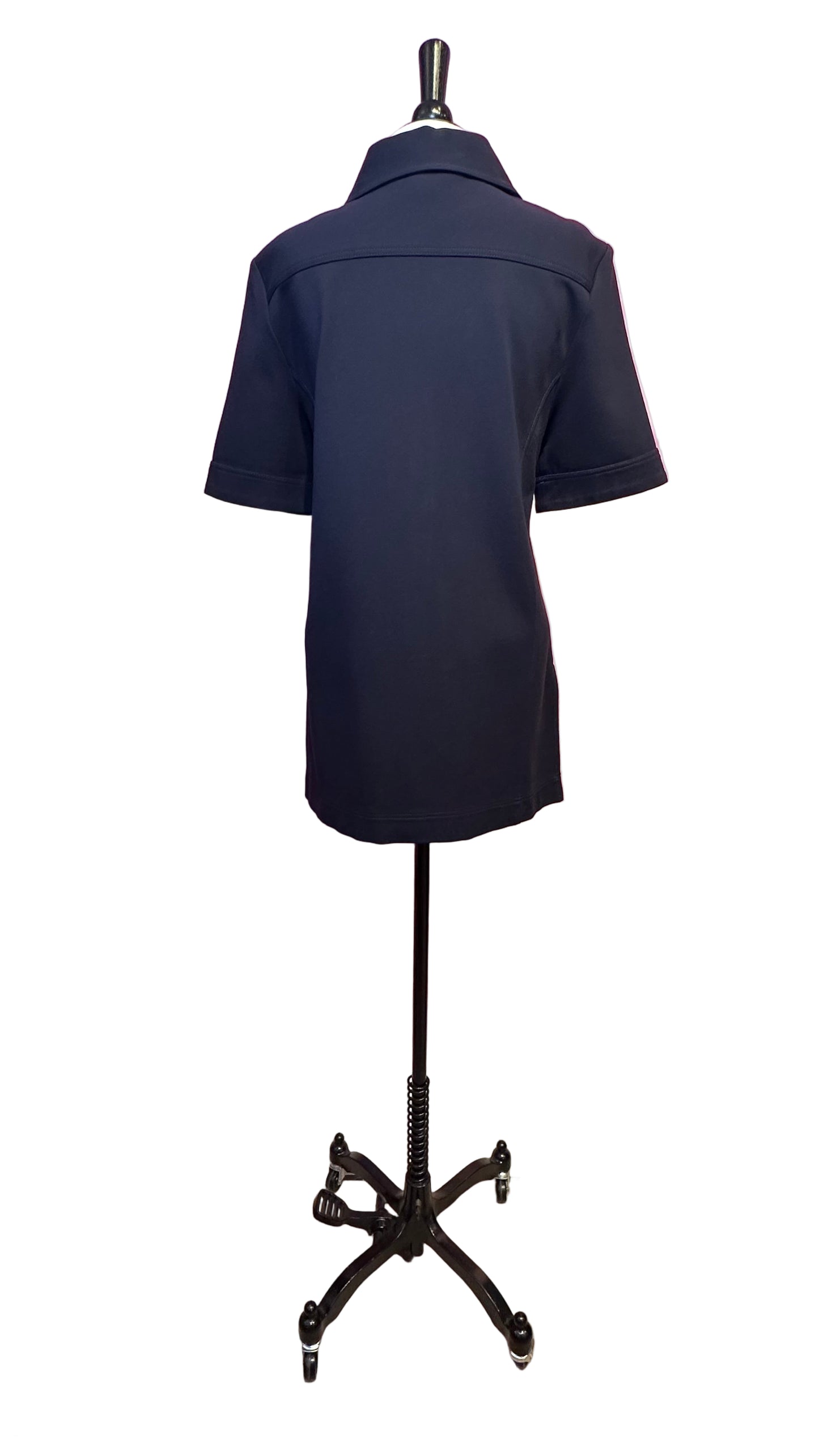 Victoria Beckham - Navy short sleeve oversized button down top - 6