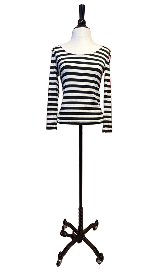 Karl Lagerfeld - Vintage black & white French stripe top long sleeve - 40