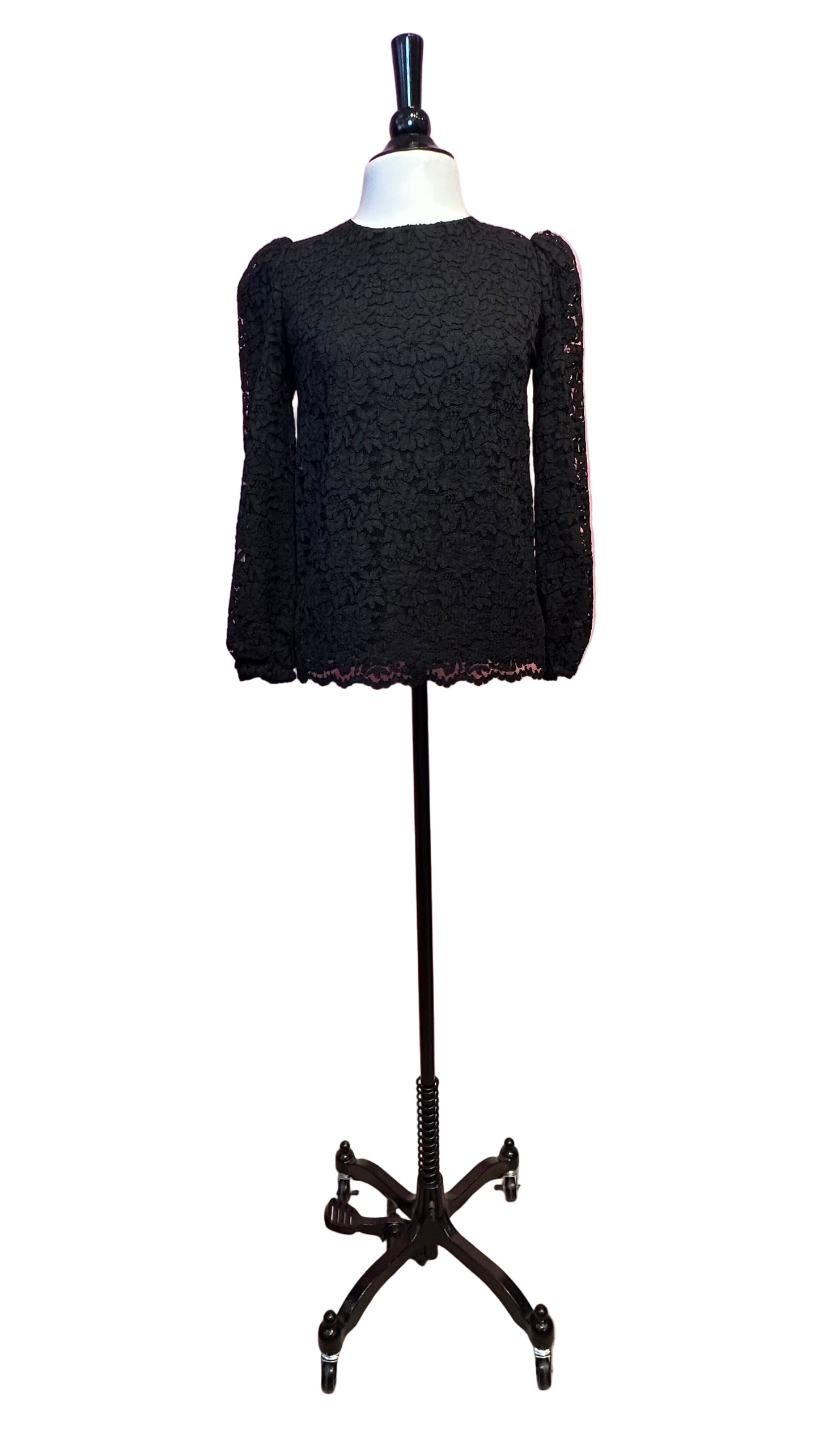 Dolce &Gabbana - Black long sleeve lace top - 36
