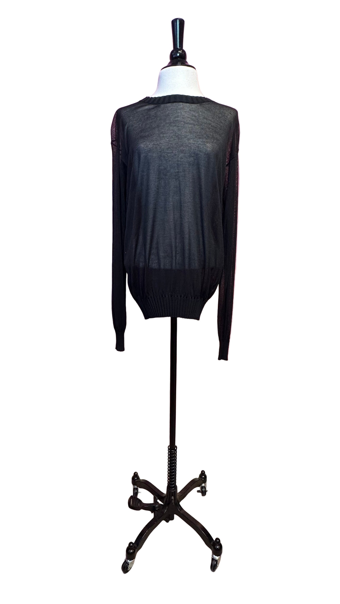 The Row - Black sheer knit - L