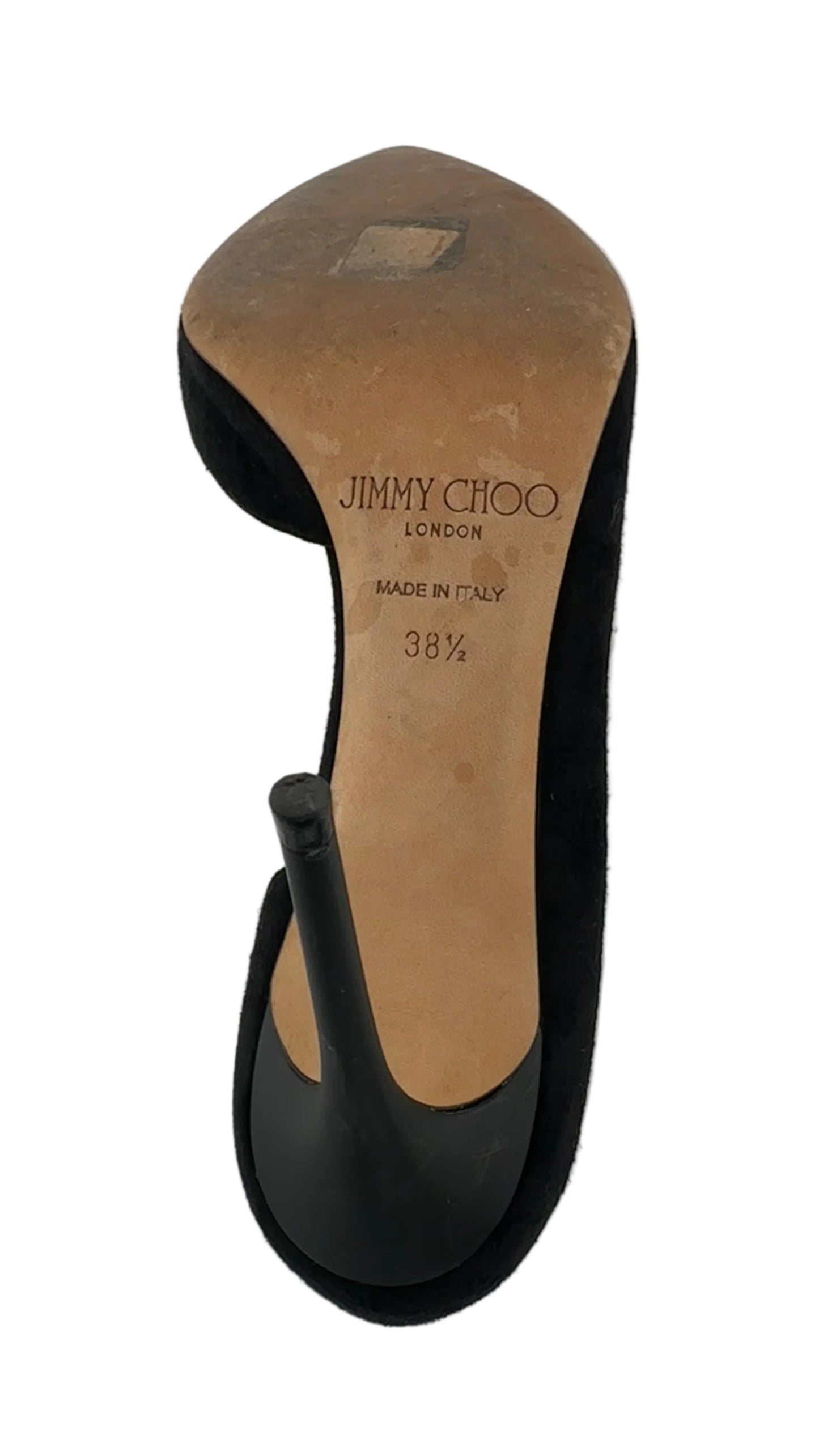 Jimmy Choo - Lucy Black Suede Ankle Strap D'Orsay Heels - 38.5