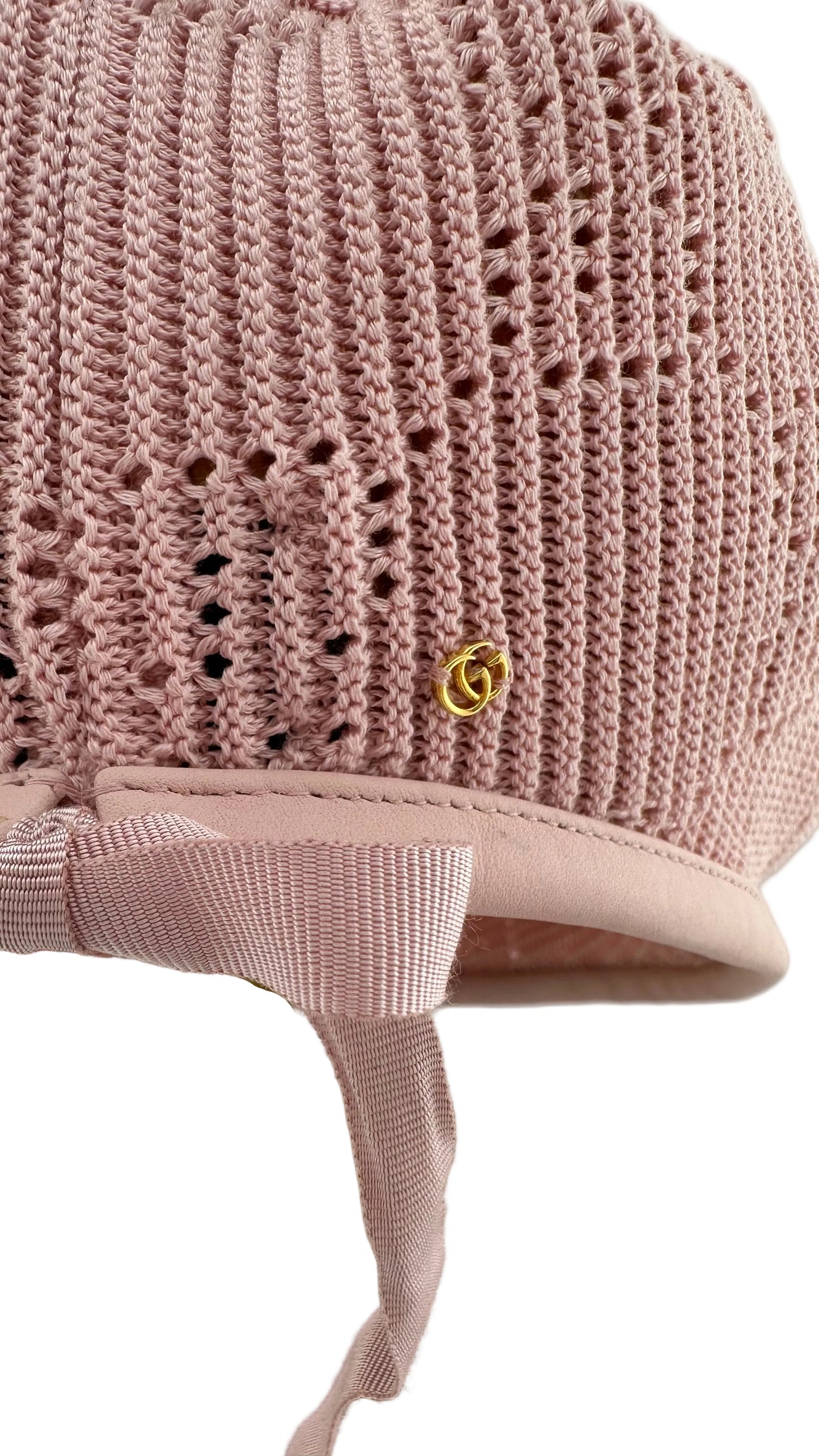 Gucci - Pink Monogram Knit Beret