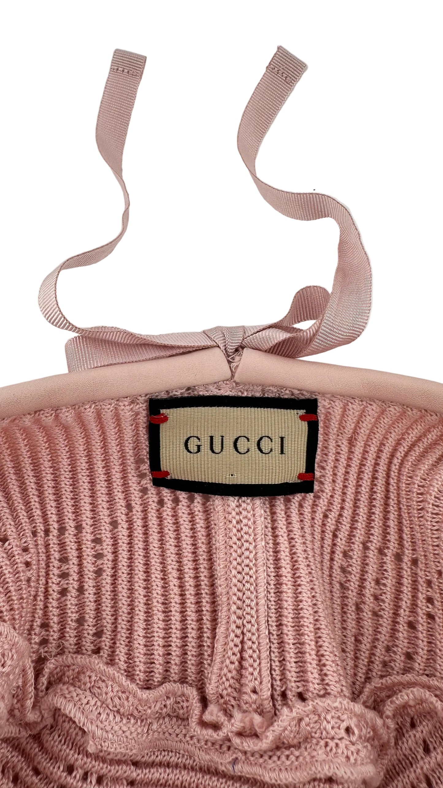 Gucci - Pink Monogram Knit Beret
