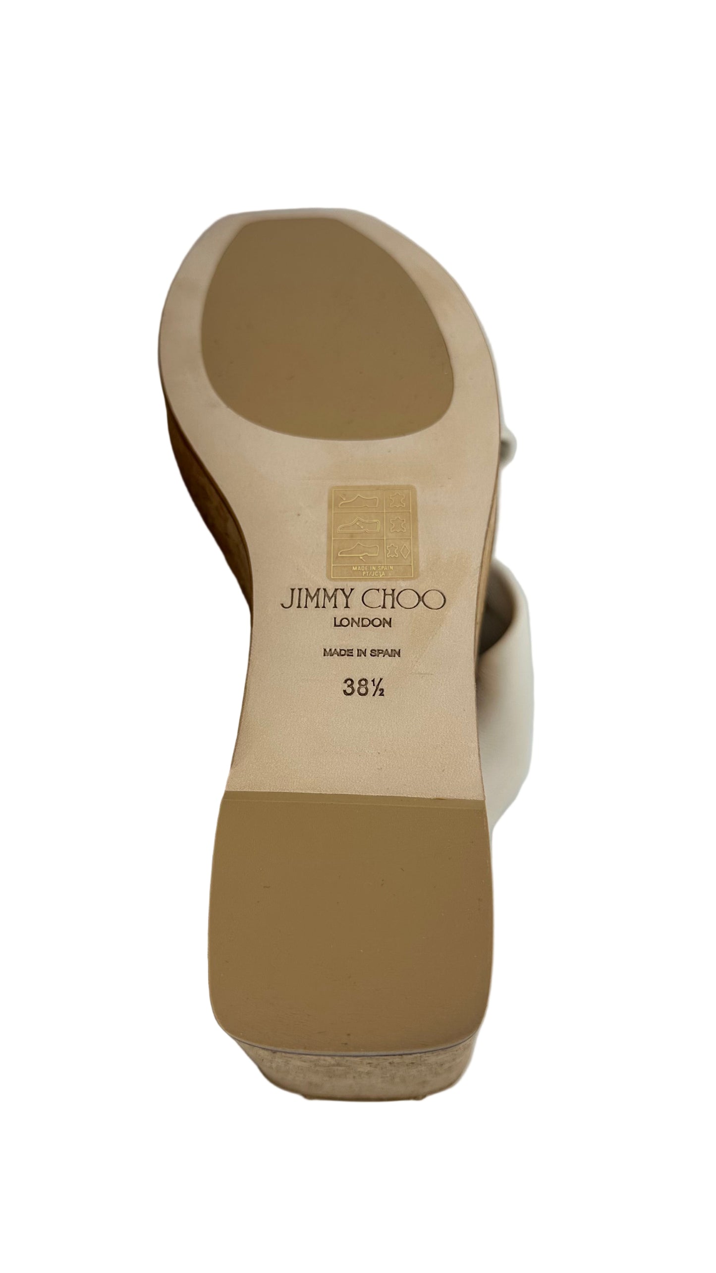 Jimmy Choo - White Cork Wedges - 38.5