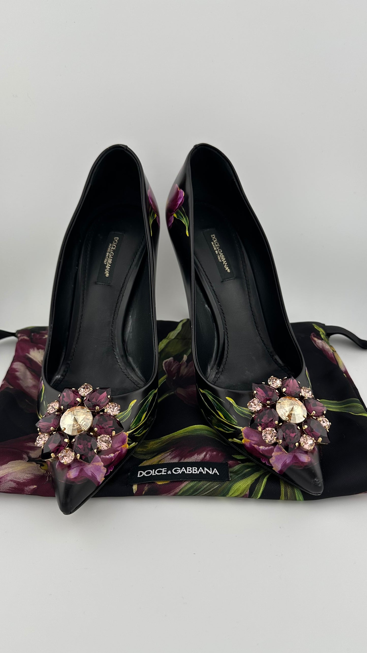 DOLCE & GABBANA - Purple Floral Heel - 38