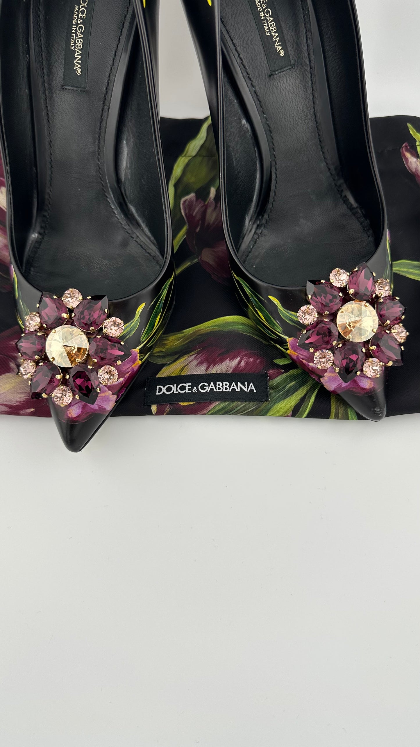 DOLCE & GABBANA - Purple Floral Heel - 38