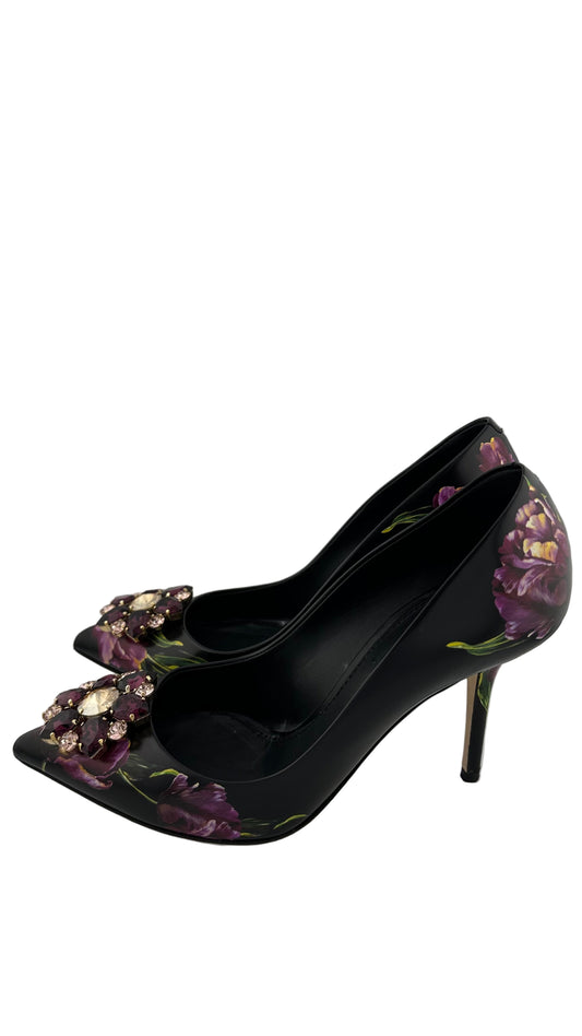 Dolce & Gabbana - Purple Floral Heel - 38