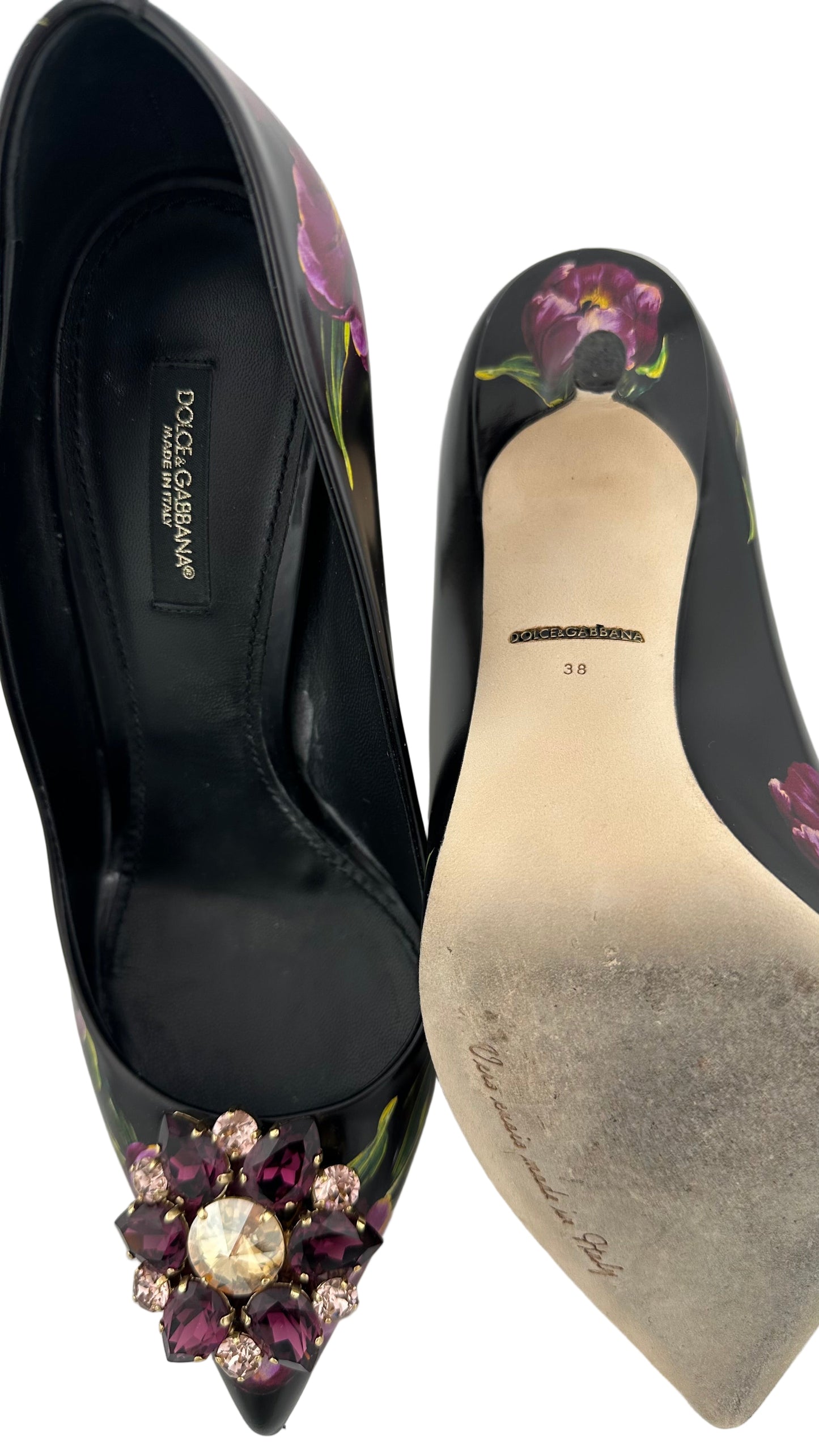 DOLCE & GABBANA - Purple Floral Heel - 38