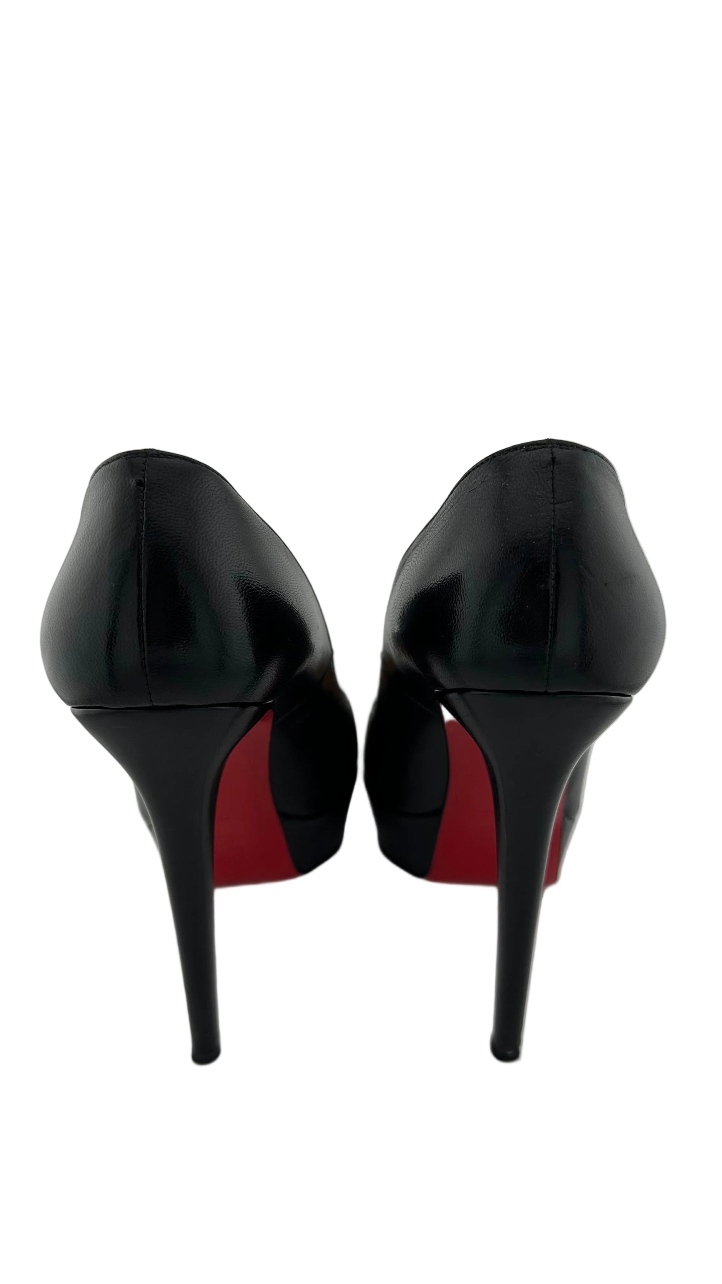 Christian Louboutin - Bianca Black Leather Heels - 38