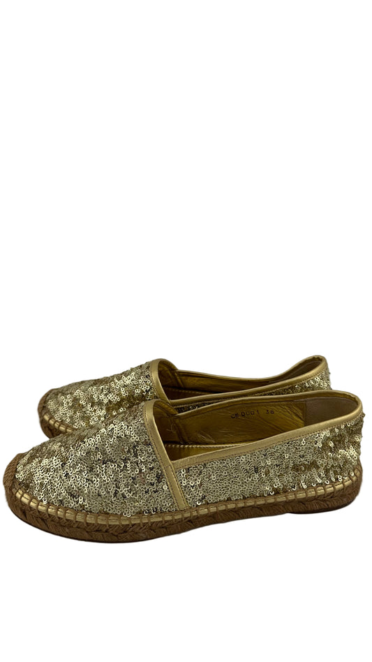 DOLCE & GABBANA - Gold Sequin Espadrille - 38
